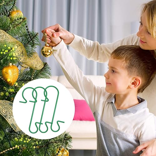Miniatura 12 de Tatuo 240 ganchos de adorno de Navidad, ganchos de metal para adornos de árbol de Navidad en forma de S a granel con caja de almacenamiento