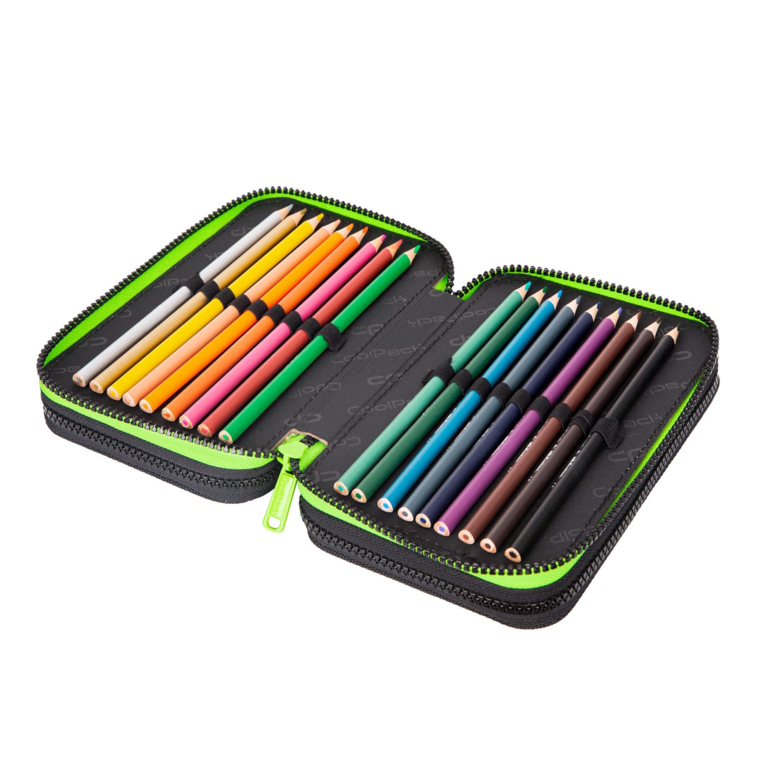 Goldkids Federtasche 3-fache Federmappe Game Night Federmäppchen 46-teilig gefüllte Schüleretui Stifte und Pinsel inkl. Aufgabenheft Federbox Etui Stiftetasche Schlamper-Etui Schul-Etui