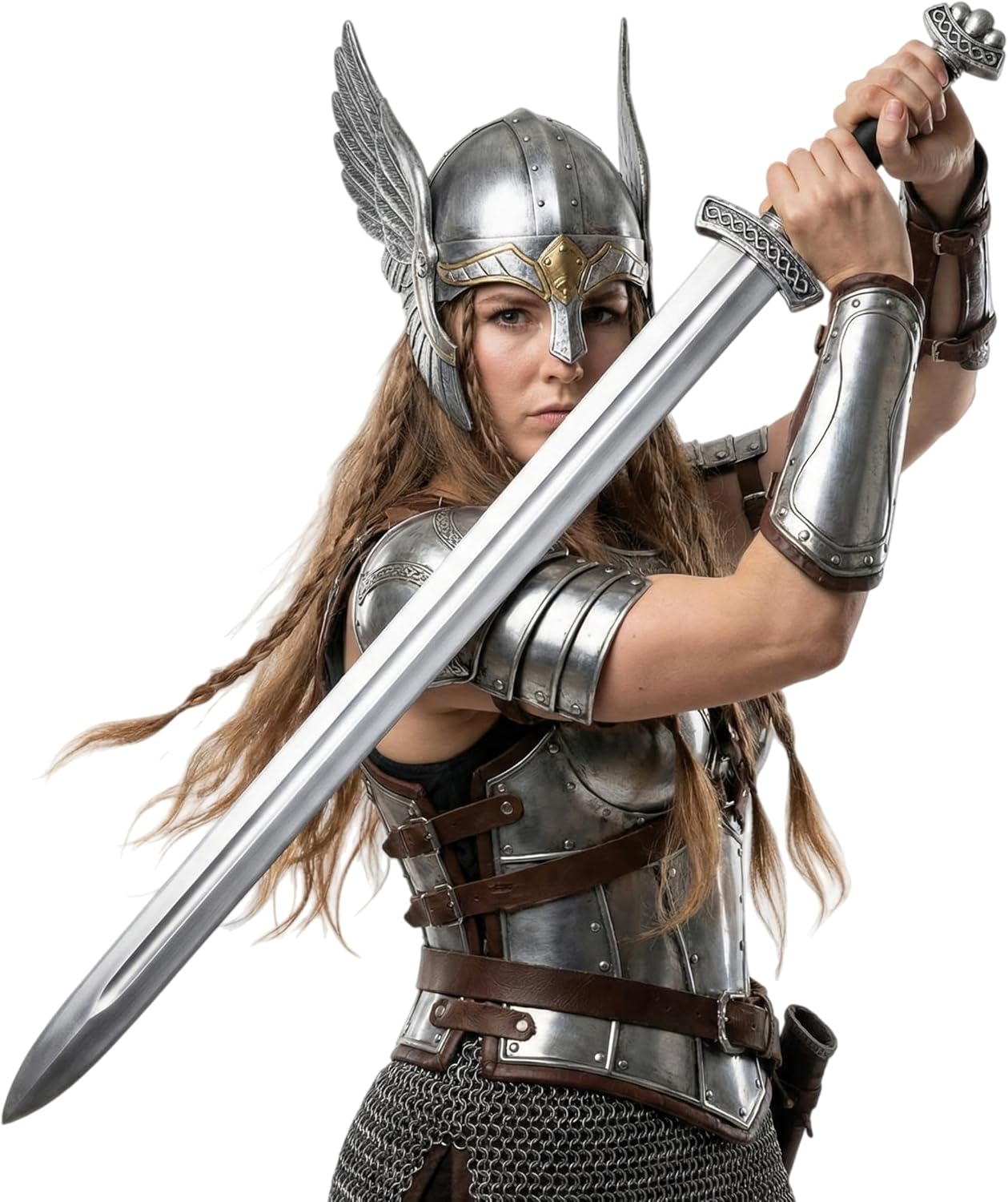 LOOYAR 41" Vikings Viking Age Medieval PU Foam Sword Weapon Toy for Berserker Soldier Knight Warrior Costume Battle Play Halloween Cosplay LARP - Image 3