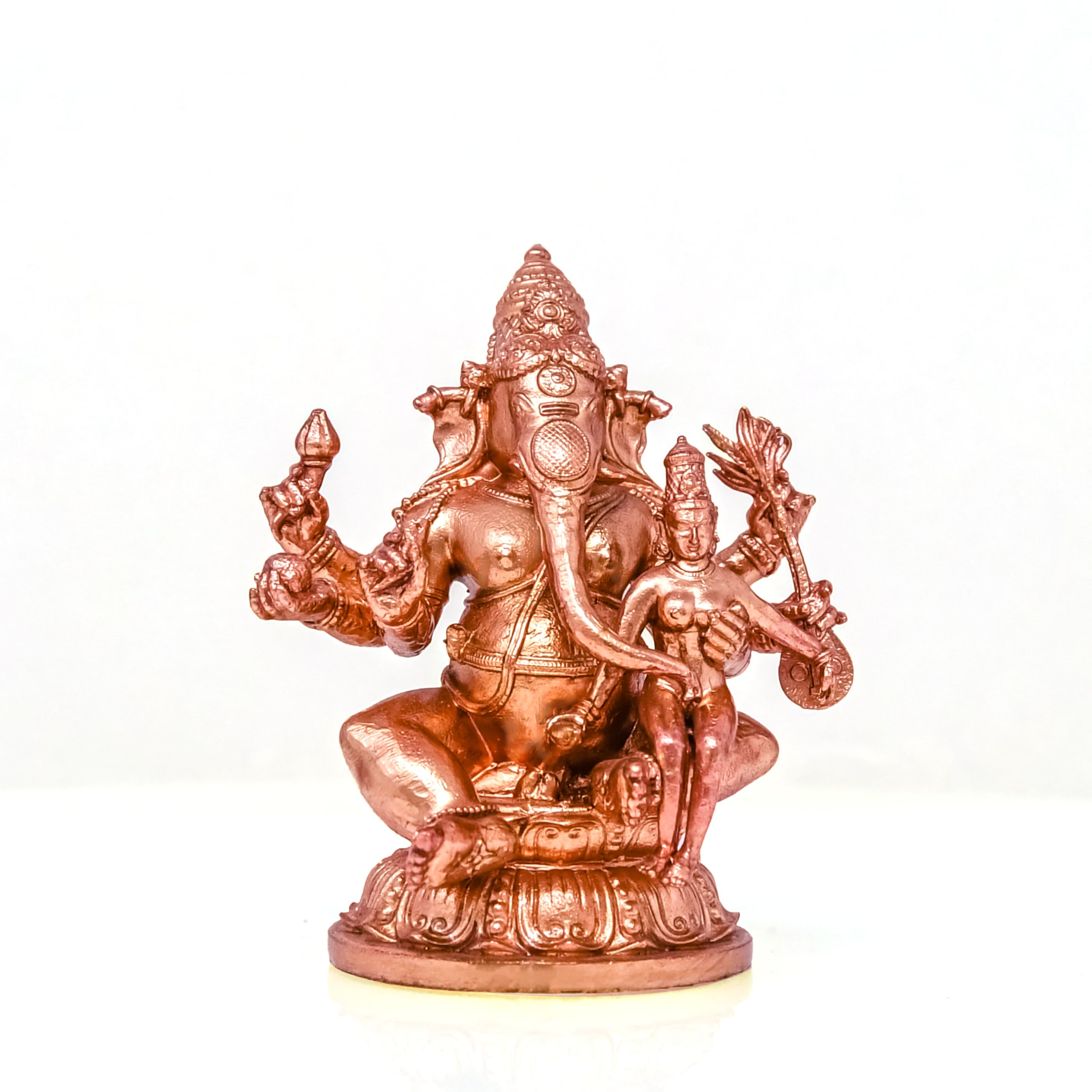 Bronze uchishta Ganapathy Idol Traditional Brass and Bronze Ganesha Statue for Pooja and Spiritual Decor-image-30