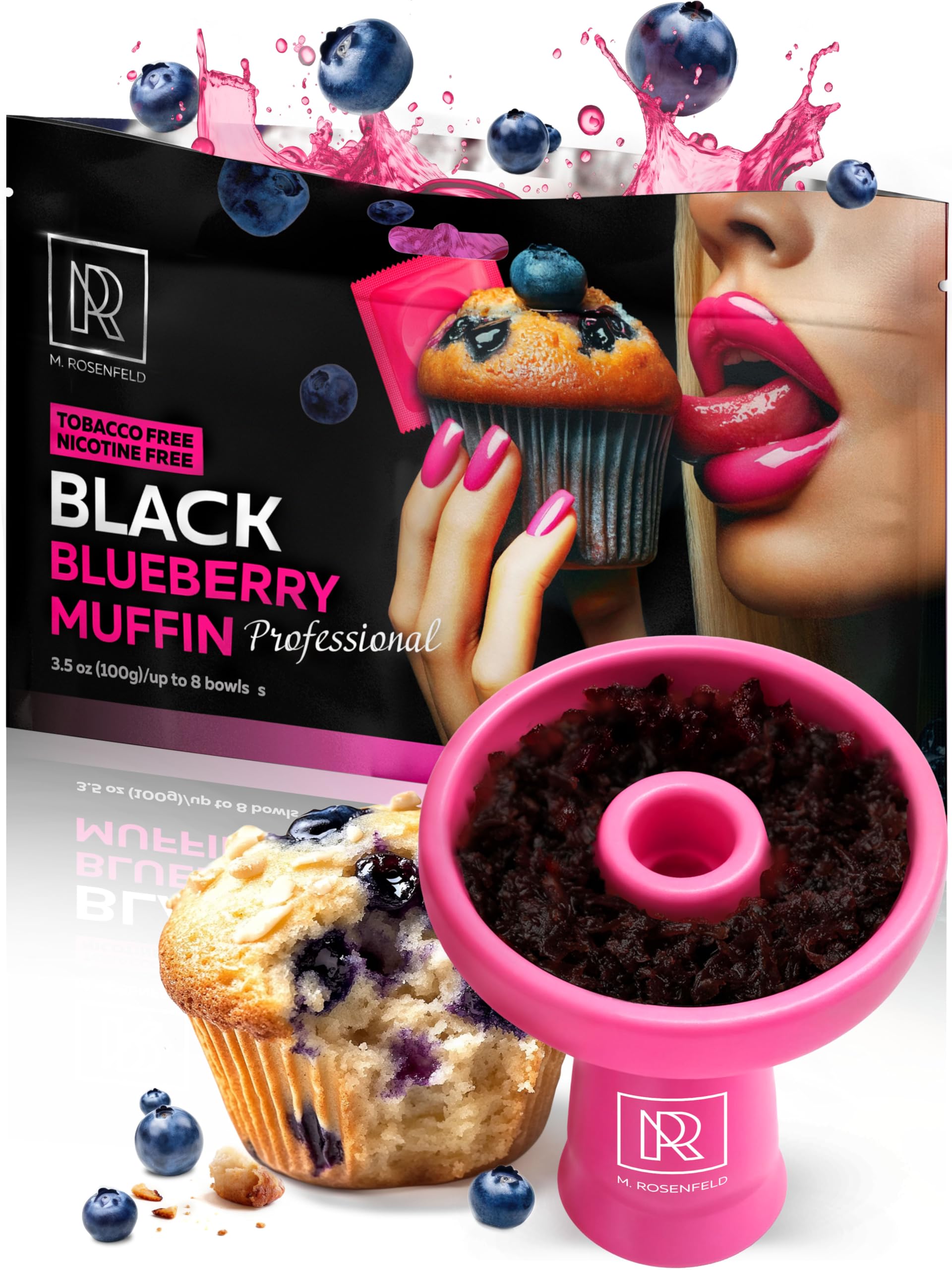 Blueberry Muffin Shisha Hookah Flavors 3 5 oz 100g Tea Leaves Tobacco Free Nicotine Free Shisha Premium Non-Tobacco