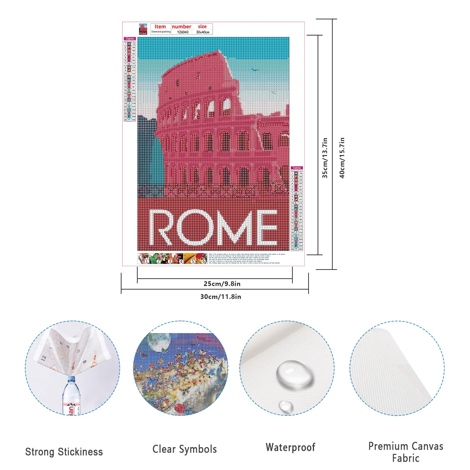 AZQSD – Broderie Complète Diamant, Mosaïque De Bord De Mer, Strass, Peinture Diamant, Paysage, Point De Croix, Décoration De La Maison