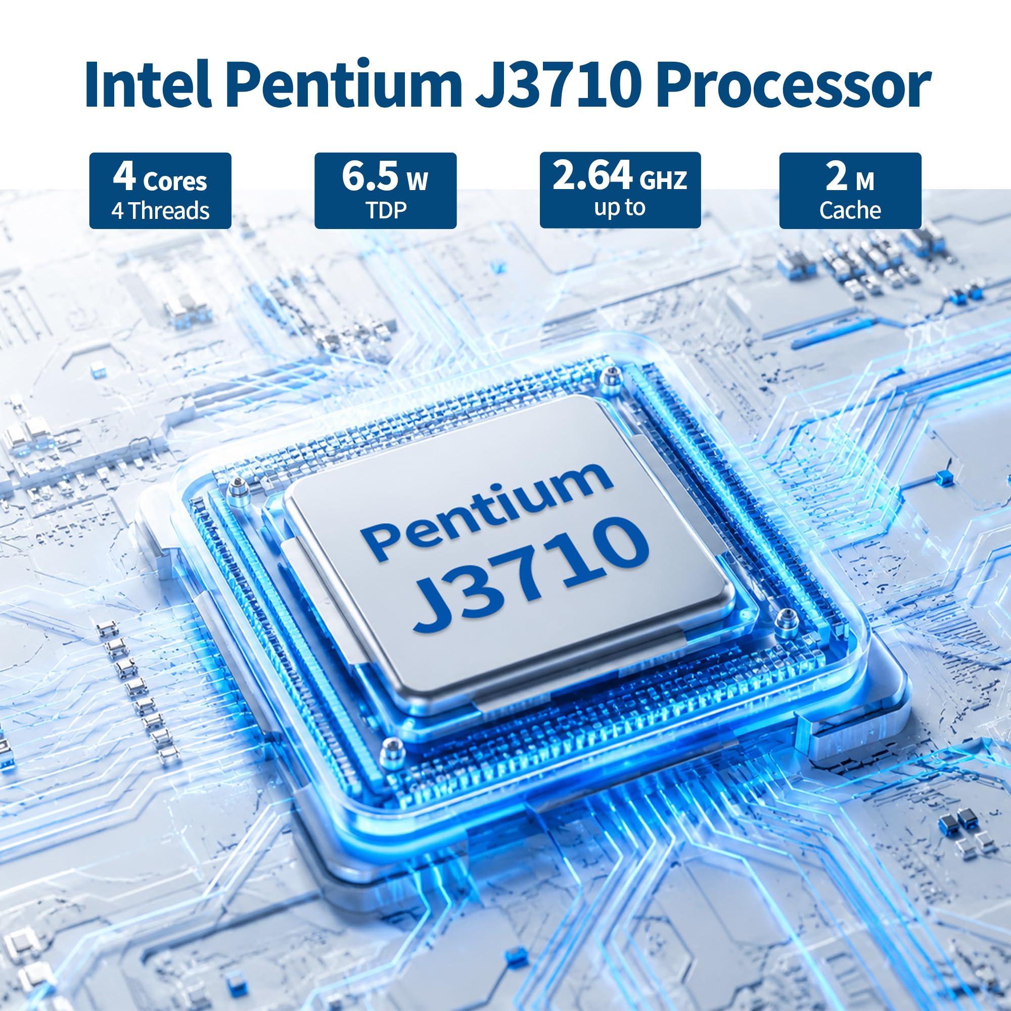 Mini PC Firewall Appliance, Pentium J3710, 4×2.5GbE i225-V LAN, OPNsense Hardware Mini Computer, Fanless Micro PC DDR3L Barebone NO RAM/SSD, HD, DP, COM RJ45, USB 3.0, AES-NI