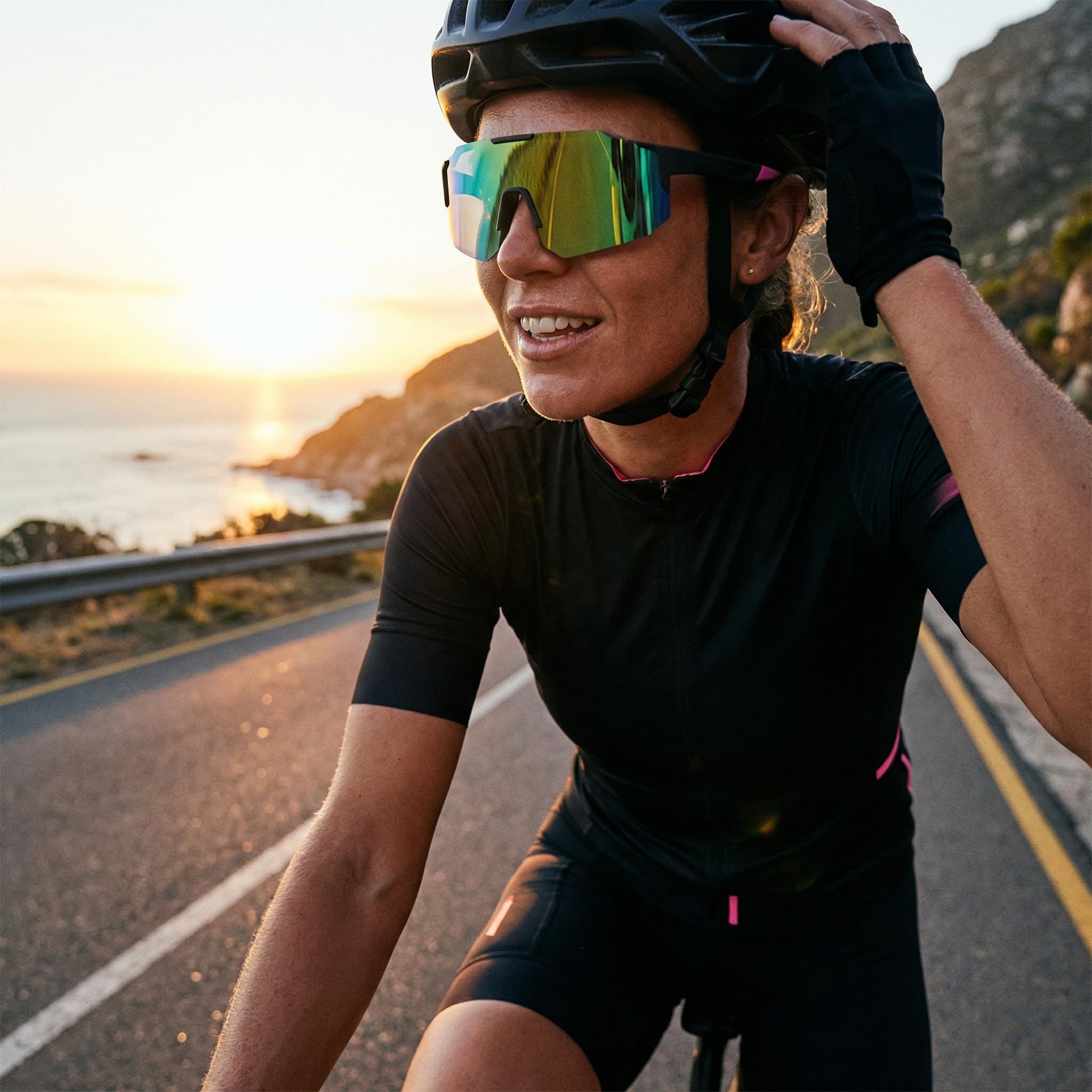 Occhiali da sole sportivi polarizzati per uomo e donna, occhiali da sole per adolescenti, baseball, ciclismo, ciclismo, protezione UV400
