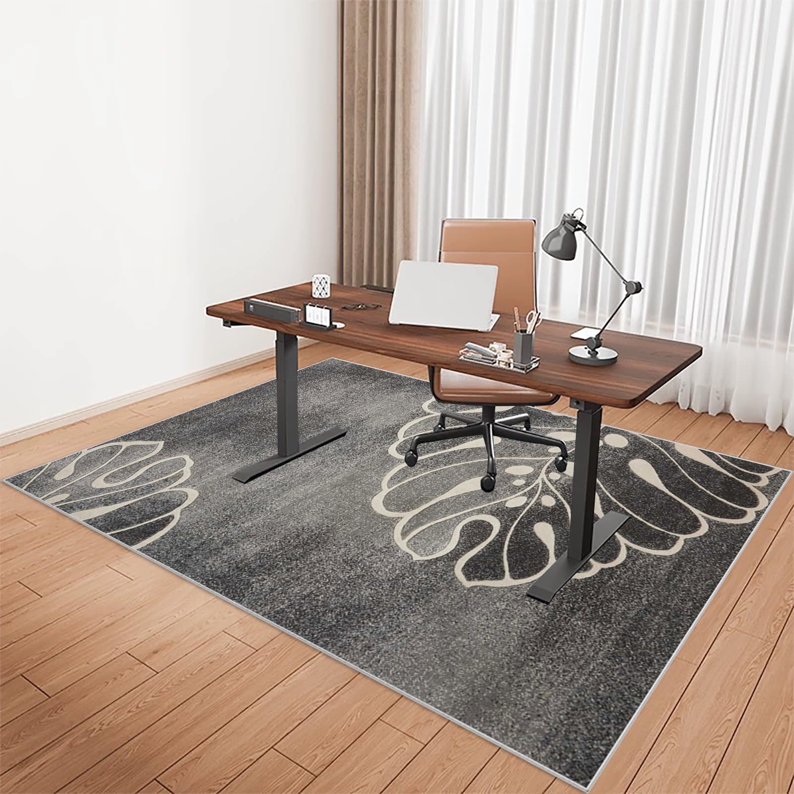 120 x 140 cm Office Chair Mat for Hardwood Floors, Carpet Protector Floor Mat, Chair Mats, Computer Gaming Chair Mat, Non Slip Desk Chair Mat Floor Carpet Protector Mat for Home Office Rolling Chairs โ image 1