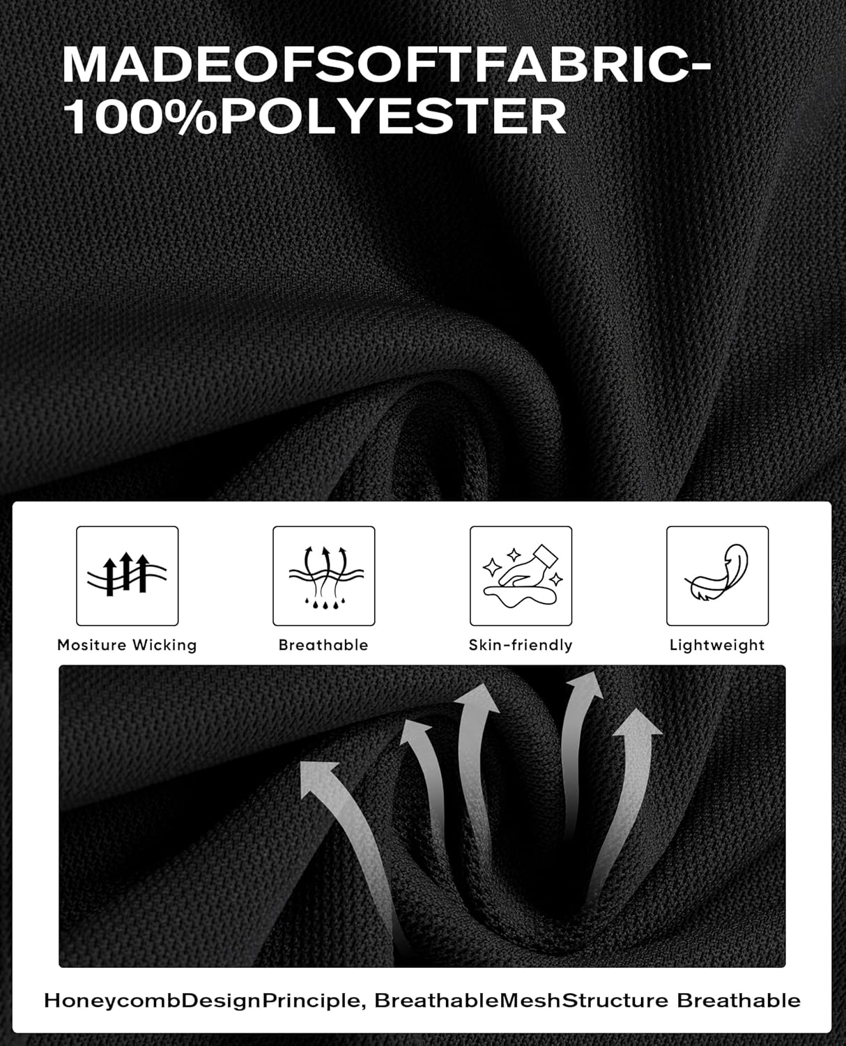 Alimens & Gentle Mens Polo Shirt Short Sleeve Tactical Dry Fit Golf Shirts Stretch Work Collared Tops Outdoor Sport Tennis - Image 5