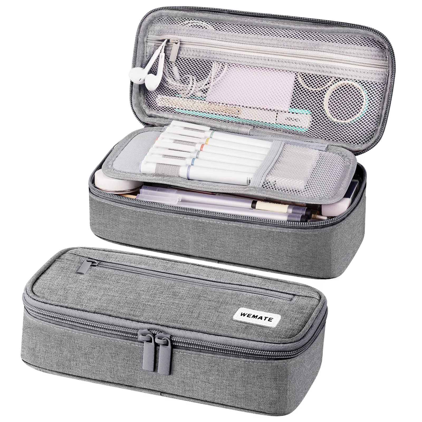 wemate pencil case large storage organizer for stationery back - to - school essential teacher must - have big pencil pouch marker case school supplies for college amp high school