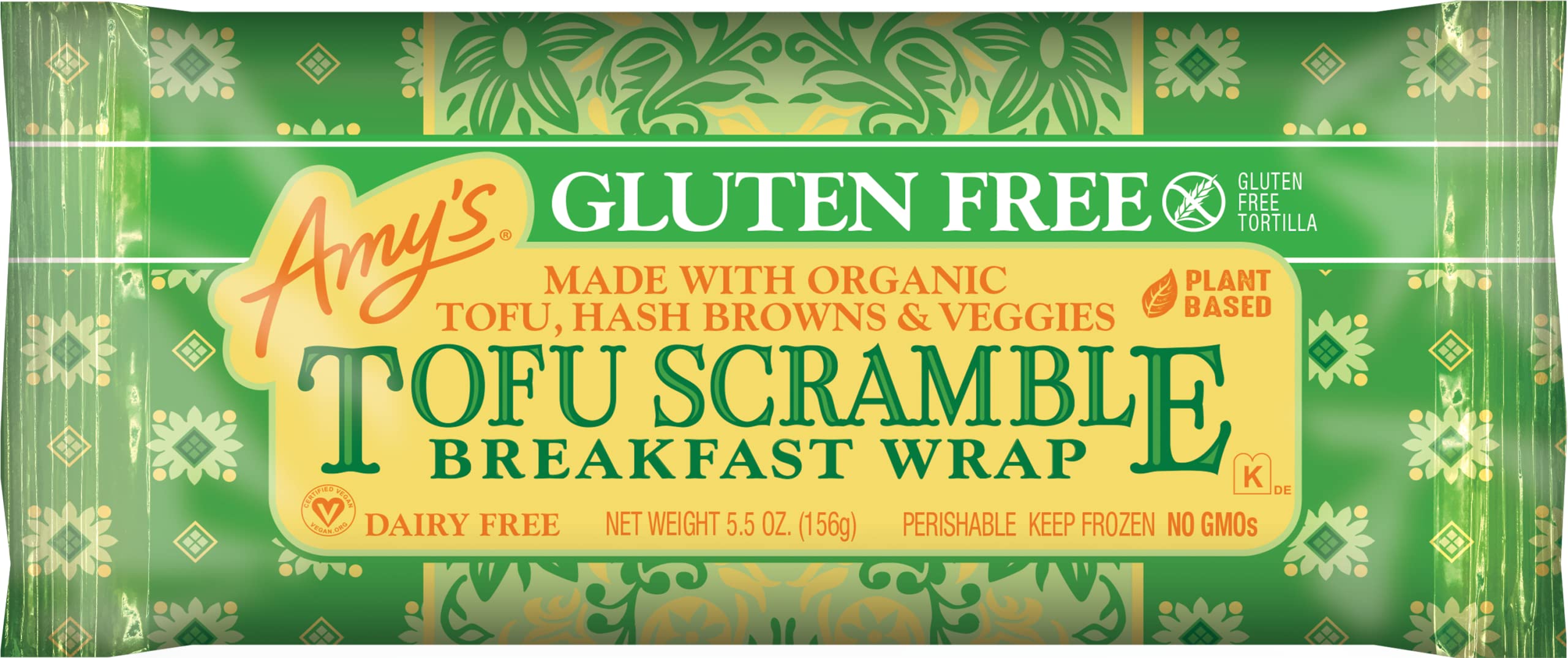Amy's Wraps, Tofu Scramble Breakfast Wrap, Gluten Free, 5.5 oz