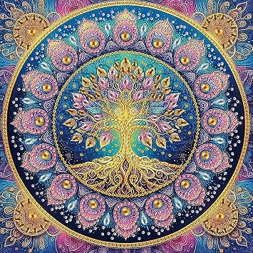 Stalente Diamond Painting Kits for Adults Tree of Life, 5D Special Shape Diamond Art Kits for Beginners, Crystal Rhinestones Diamond Painting for Home Wall Decoration Gift 1212inch, Mandala