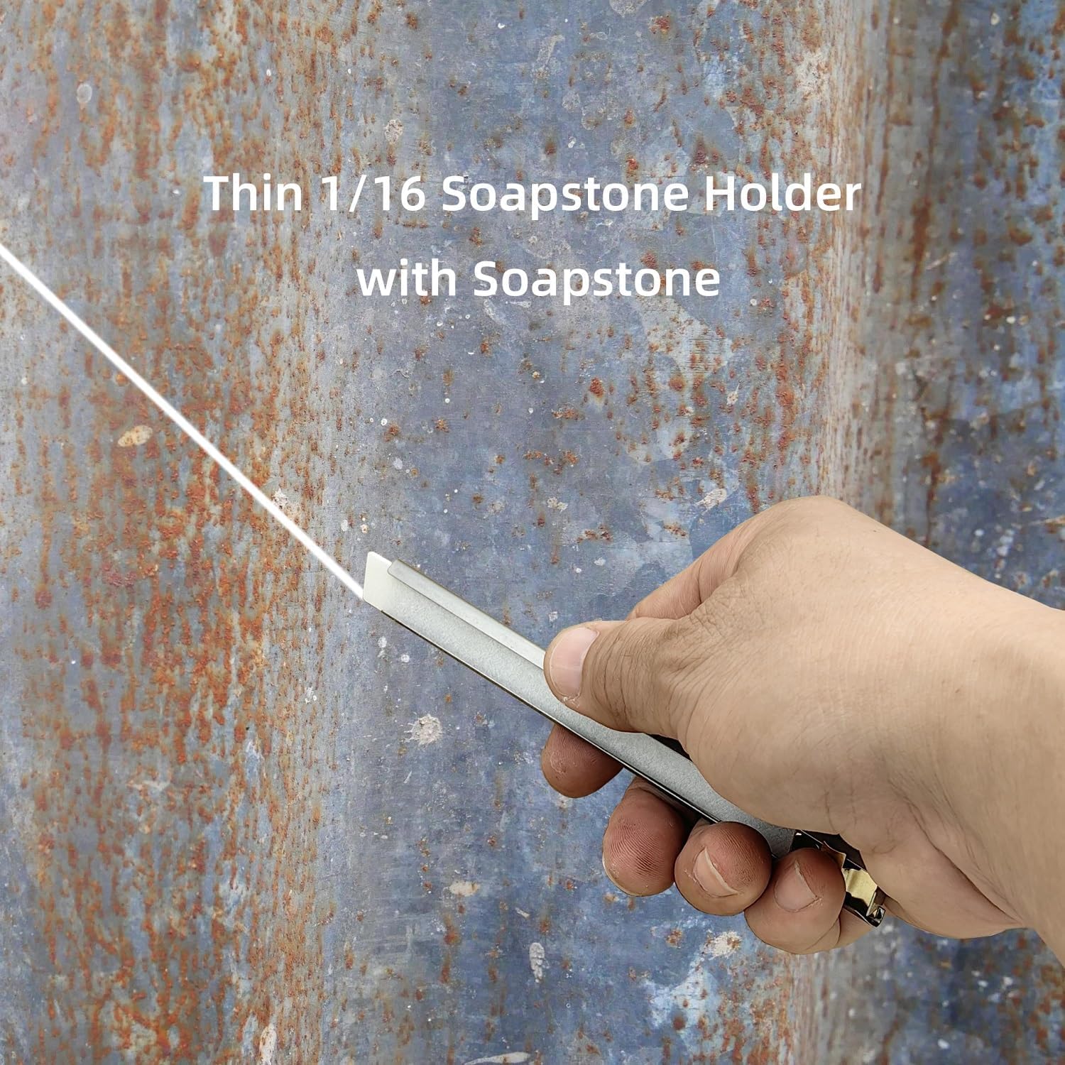 Gutimore Thin Flat Soapstone Holder 2pcs, with 22pcs Flat Soapstone Refills 1/16",for Welding and Welders, Perfect for Marking on Steel, Aluminum and Cast Iron — Amazon image 2