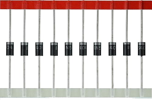 BOJACK 1N5404 Diodo rectificador 3 A 400 V DO-201AD axial 5404 3 amperios 400 voltios Diodos de silicio electrónico (paquete de 50)