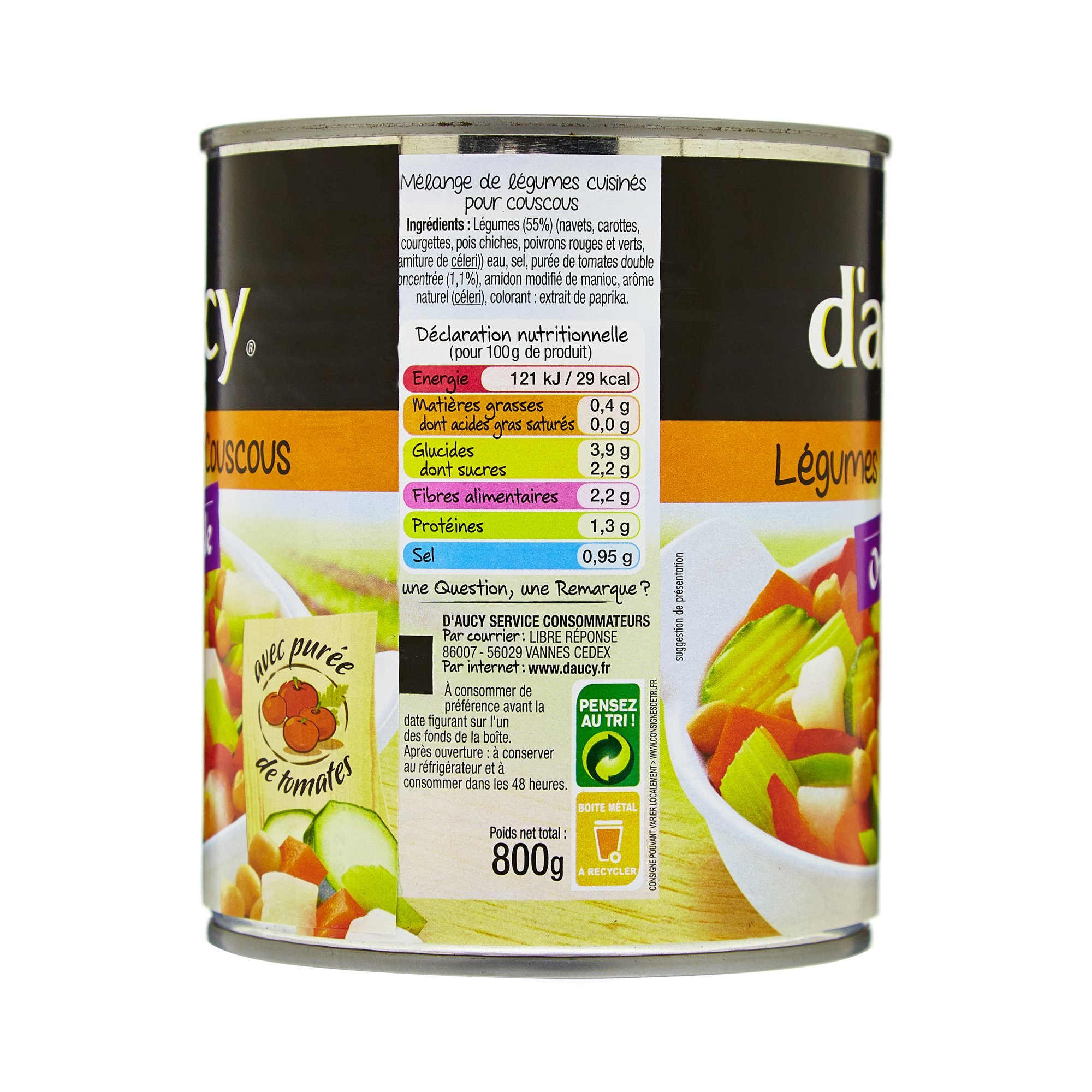 D'Aucy - Verduras De Cuscús 3X800G - Légumes Couscous 3X800G - Precio Por Unidad - Entrega Rápida