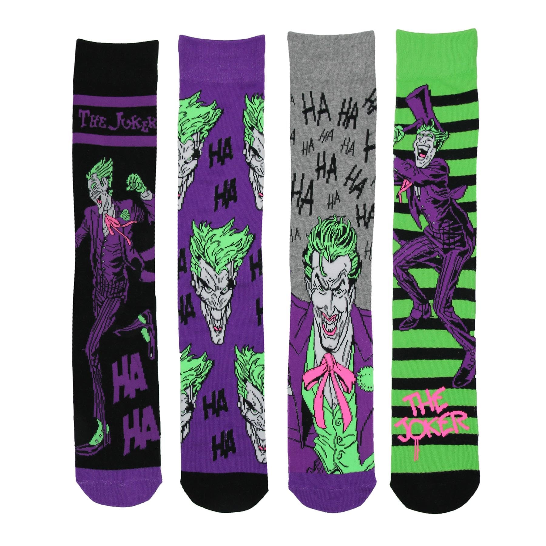 A2z Men's Joker Socks Pack Of 4 Officially Licensed Socks Stylish Durable Soft Feel Comfortable For Daily Footwear Lightweight Festive Fun Ankle Character Socks Superhero Perfect For Playtime