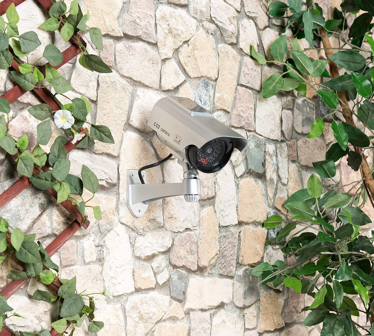 VisorTech 2 caméras de Surveillance solaires factices avec Signal LED