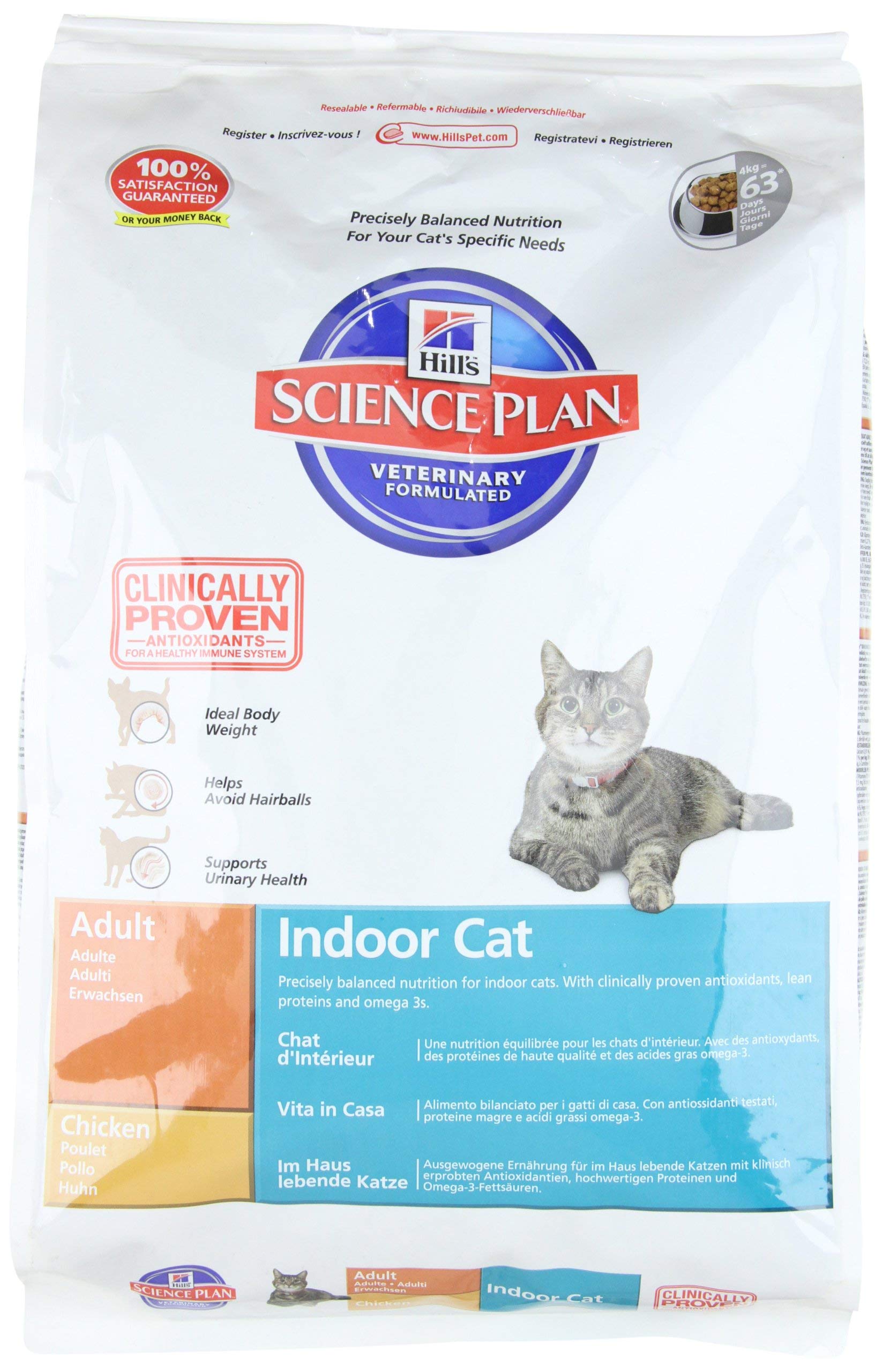 Hill's Cat Food Science Plan Indoor Adult Chicken 4kg