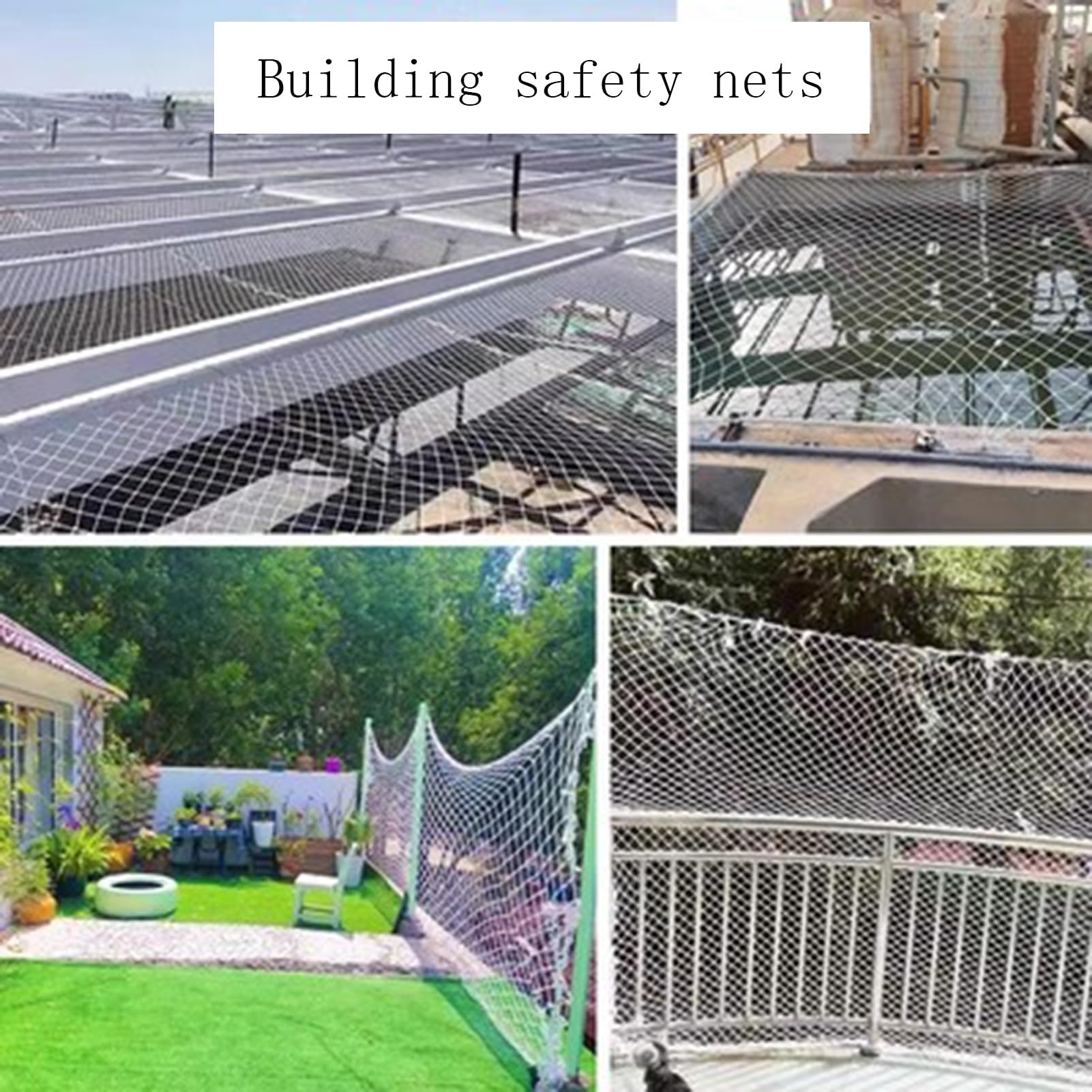 Rete di sicurezza bianca per scale, protezione anticaduta per bambini, ponte sospeso, 1 x 9 m, soluzione durevole e sicura per la sicurezza delle scale