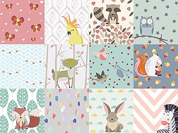 BRIKETO Kids Decorative Tile Stickers Set 12 Units 6x6 inches. Peel & Stick Adhesive Vinyl Tiles. Backsplash. Staircase. Home Decor. Furniture Decor.