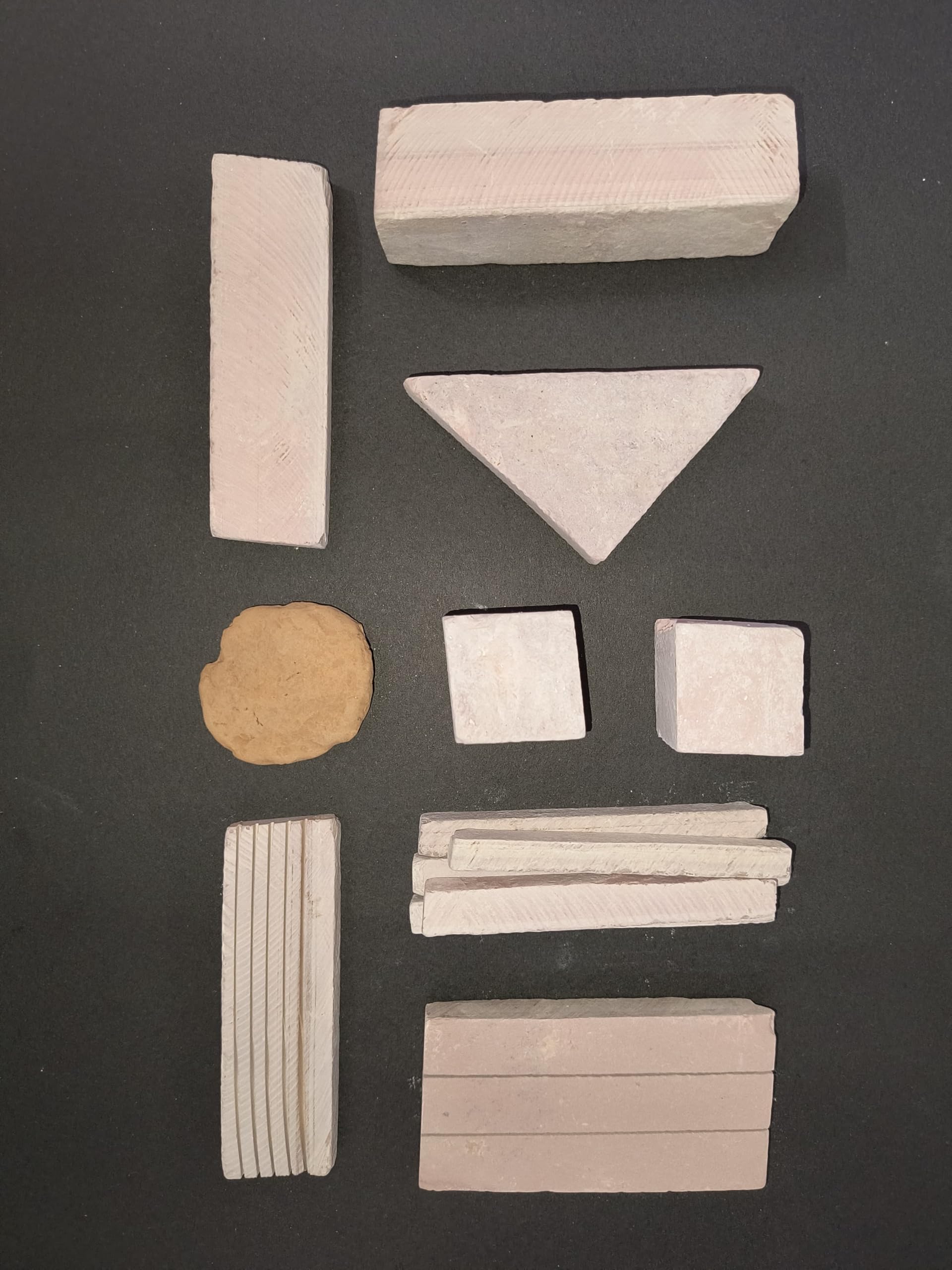 Red Slate Set, Multiple Shapes and Sizes, 8 Pieces with Punjabi Clay-picture-20