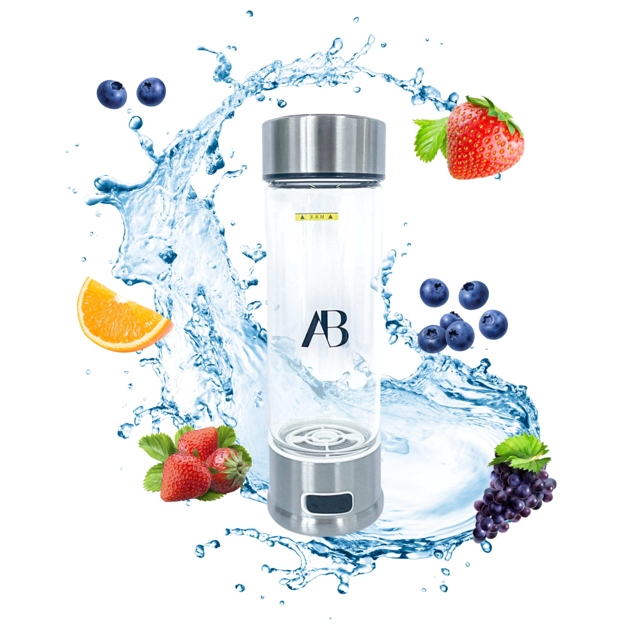 AB Hydrogen Water Bottle, Portable Hydrogen Water Generator with Advanced SPE PEM Technology, High-Efficiency Water Ionizer for Office, Travel, Fitness & Everyday Hydration.