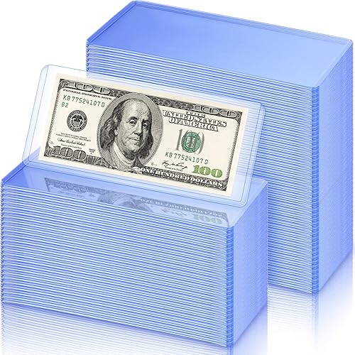 300 soportes para billetes de dólar de PVC, fundas transparentes para billetes, fundas protectoras para billetes, fundas para billetes, soportes