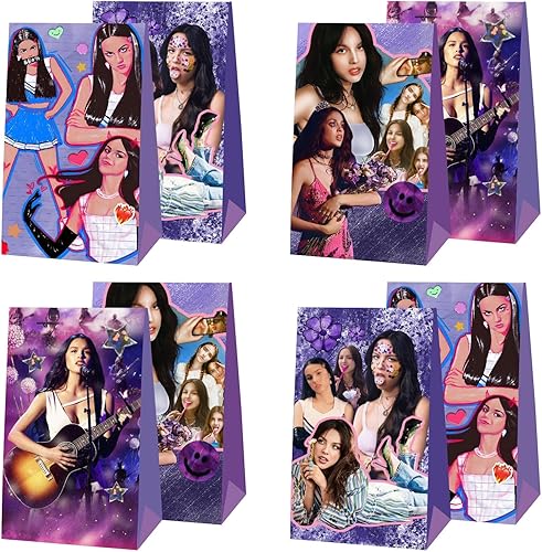 12 bolsas de regalo de fiesta Olivia, suministros de fiesta de cumpleaños Olivia para decoraciones de fiesta de Rodrigo