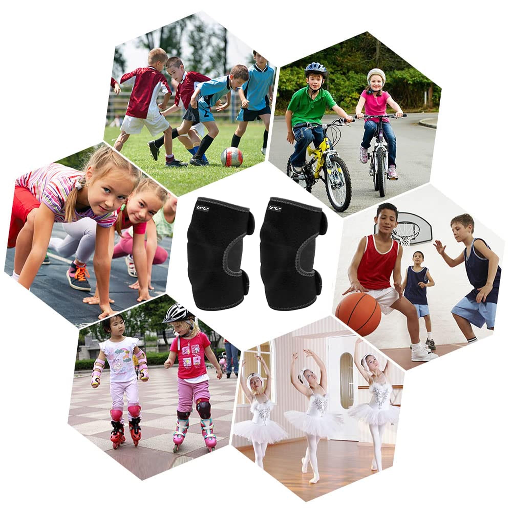Coudières pour Enfants Ajustable Protège-Coudes SBR Pad Cyclisme Danse Volleyball