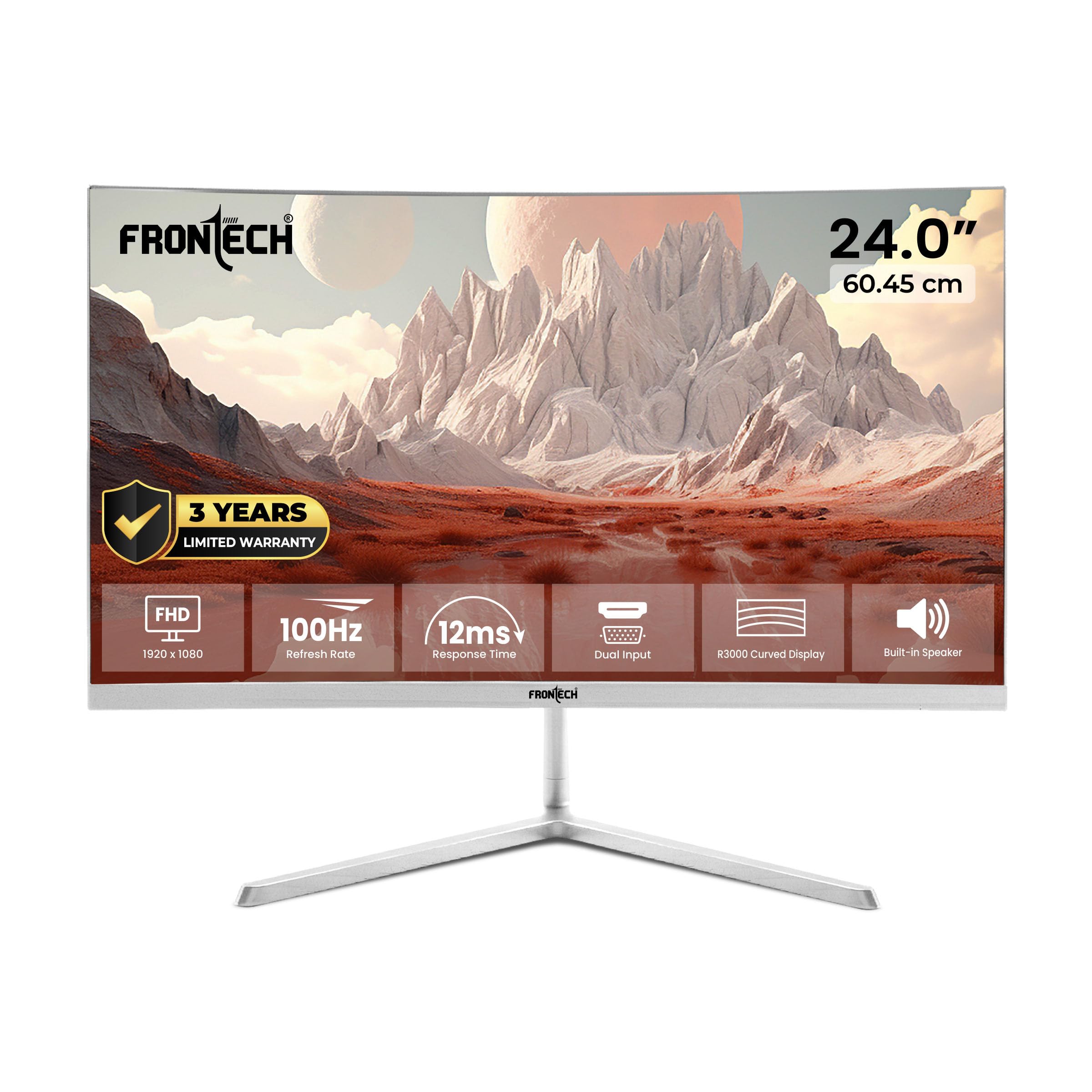 Frontech Ultima 24-Inch Curved LED Monitor 100Hz Full HD
