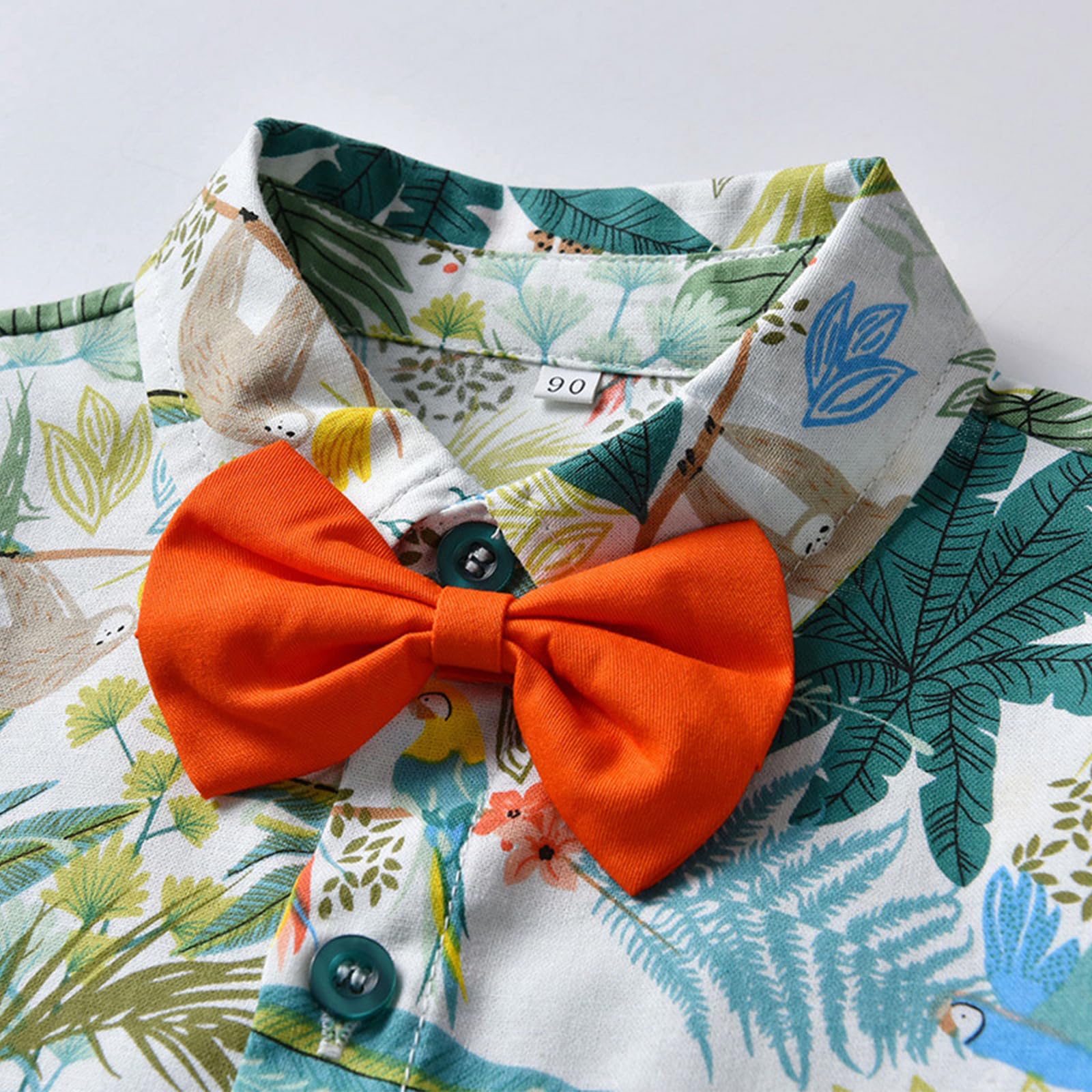 Winmany Neonati Completi Hawaiani Bambini Piccoli Botton Giù Camicie e Pantaloncini Set di Vestiti Estivi Floreali Tropicali Beachwear