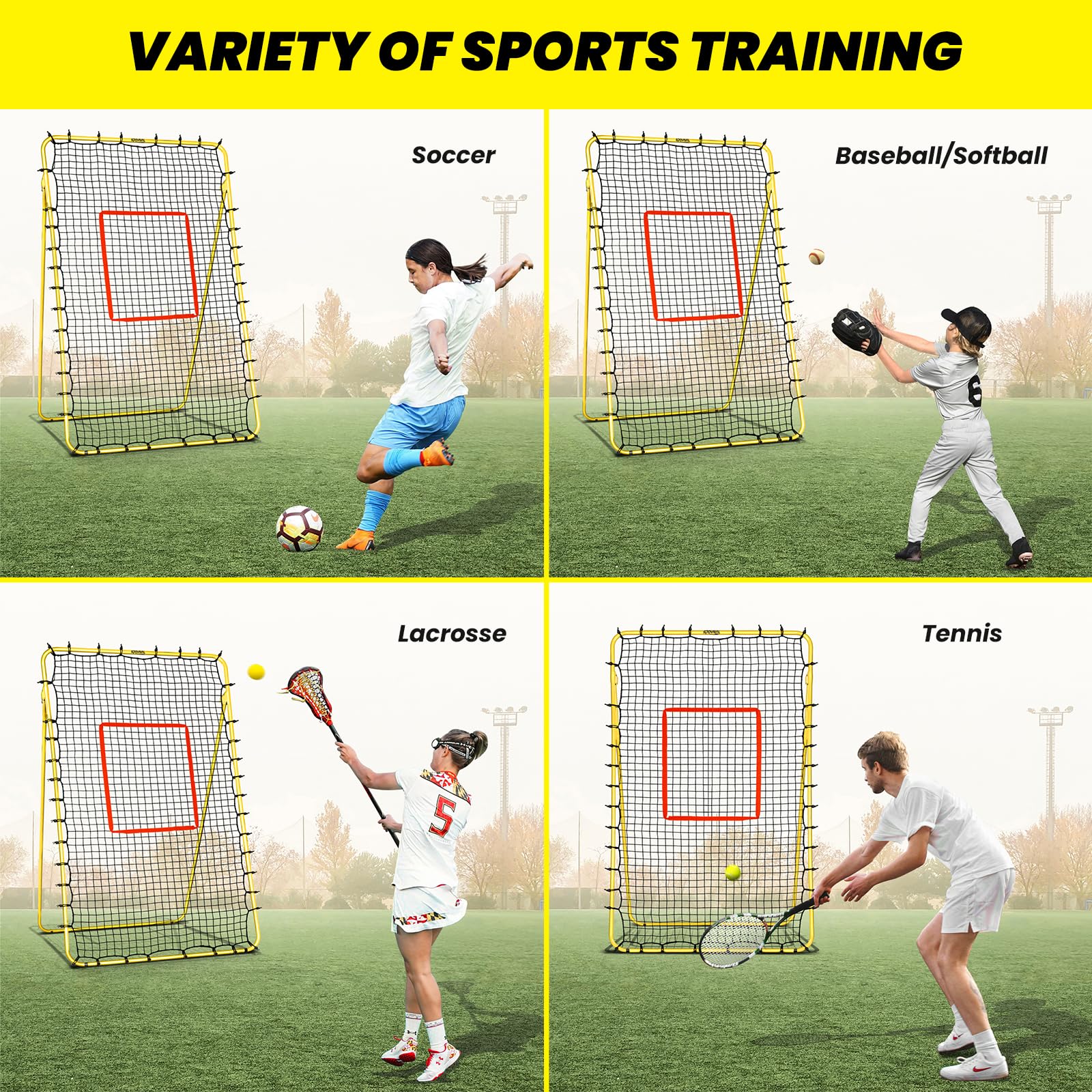 Volleyball Rebounder Netz 4x7 ft: Training mit PE-Metall. Robust, portabel & einfach aufzubauen. Perfekt für sportliche Übungen zu Hause oder im Garten. Fördert Technik und Kondition zuverlässig.
