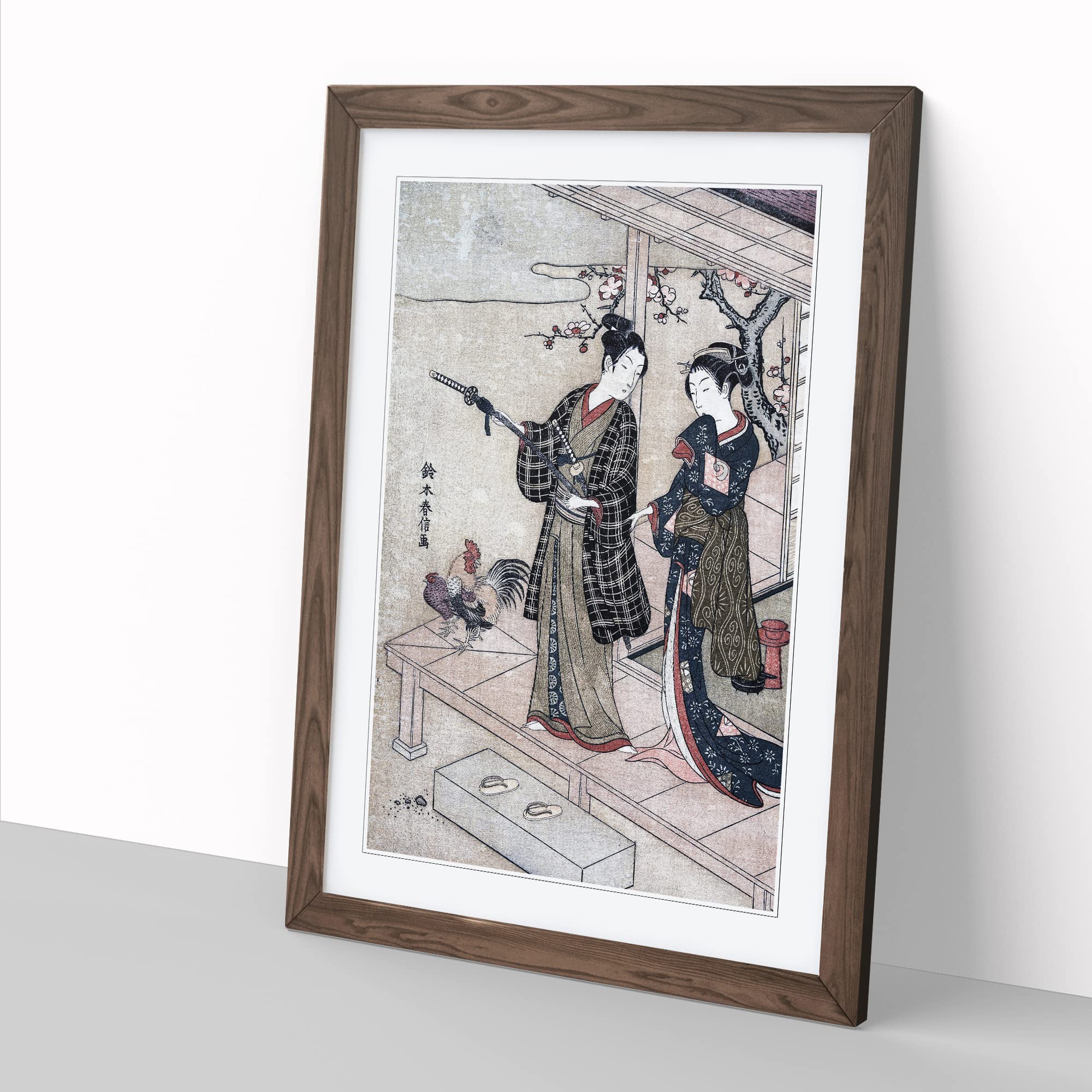 Gentleman Taking Leave Of His Lady By Harunobu Suzuki Asian Japanese Framed Wall Art Print - Image 3