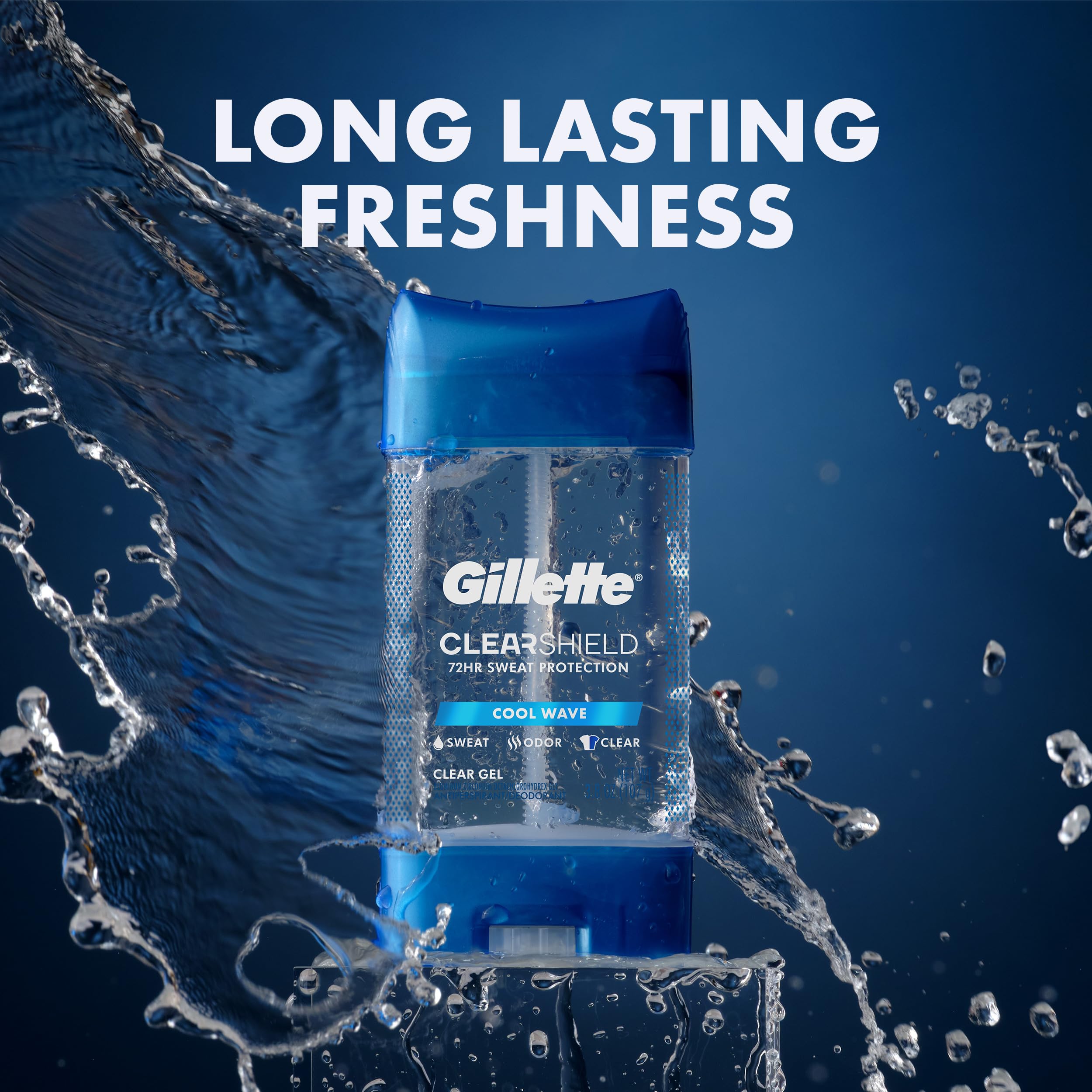 Clear Gel Cool Wave Antiperspirant and Deodorant 2 count 3.8 oz