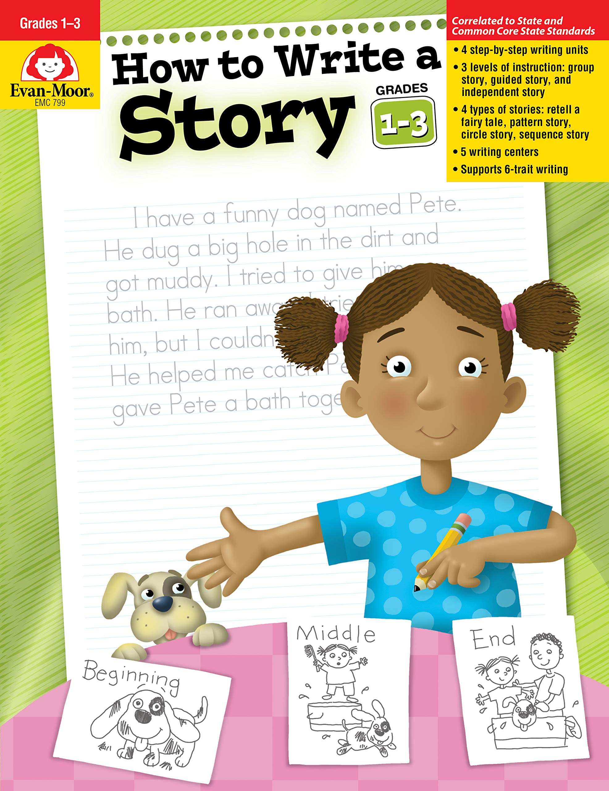 Evan Moor Educational Publishers How to Write a Story, Grades 1-3