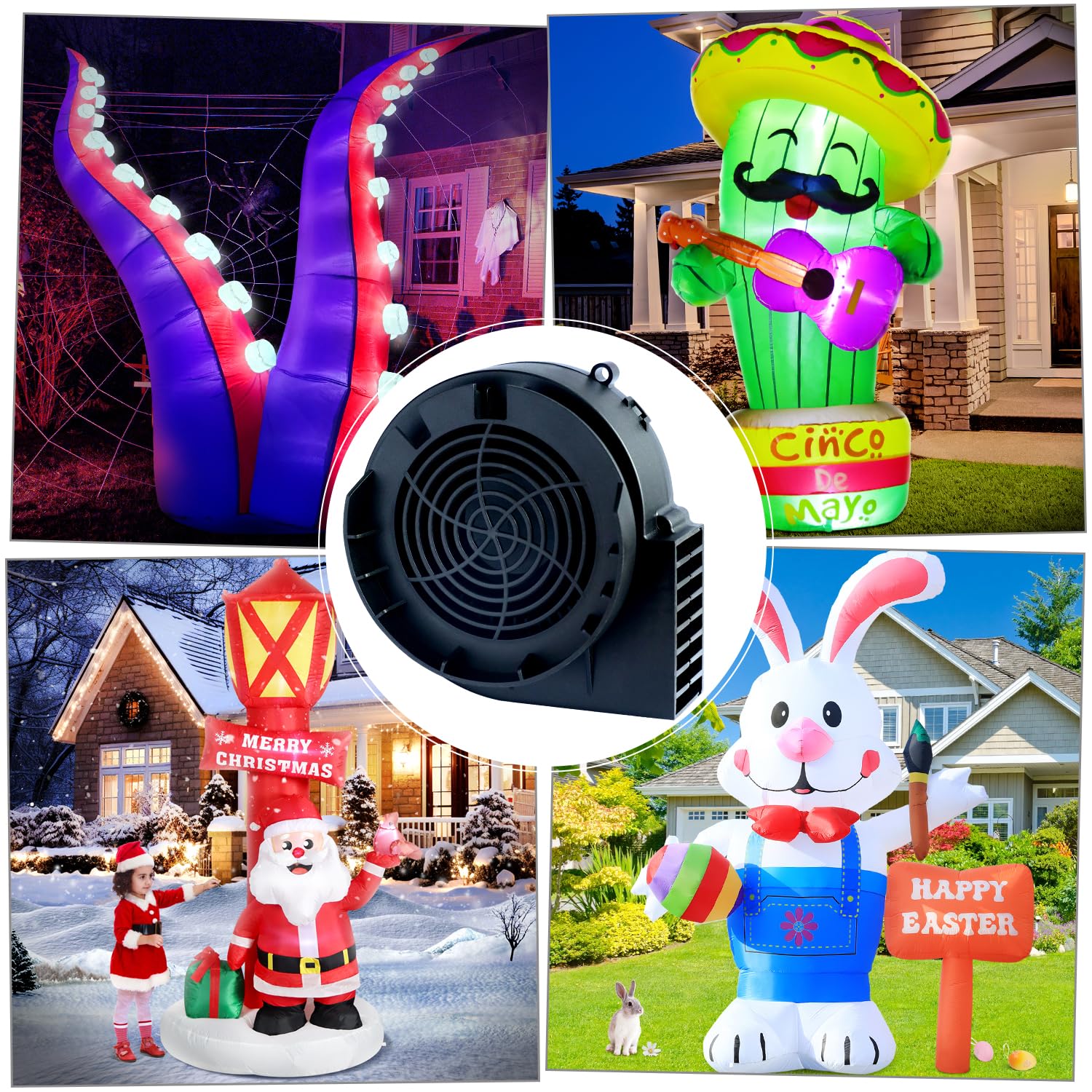 Snapklik.com : DomKom Replacement Inflatable Fun Blower 1.25A For ...