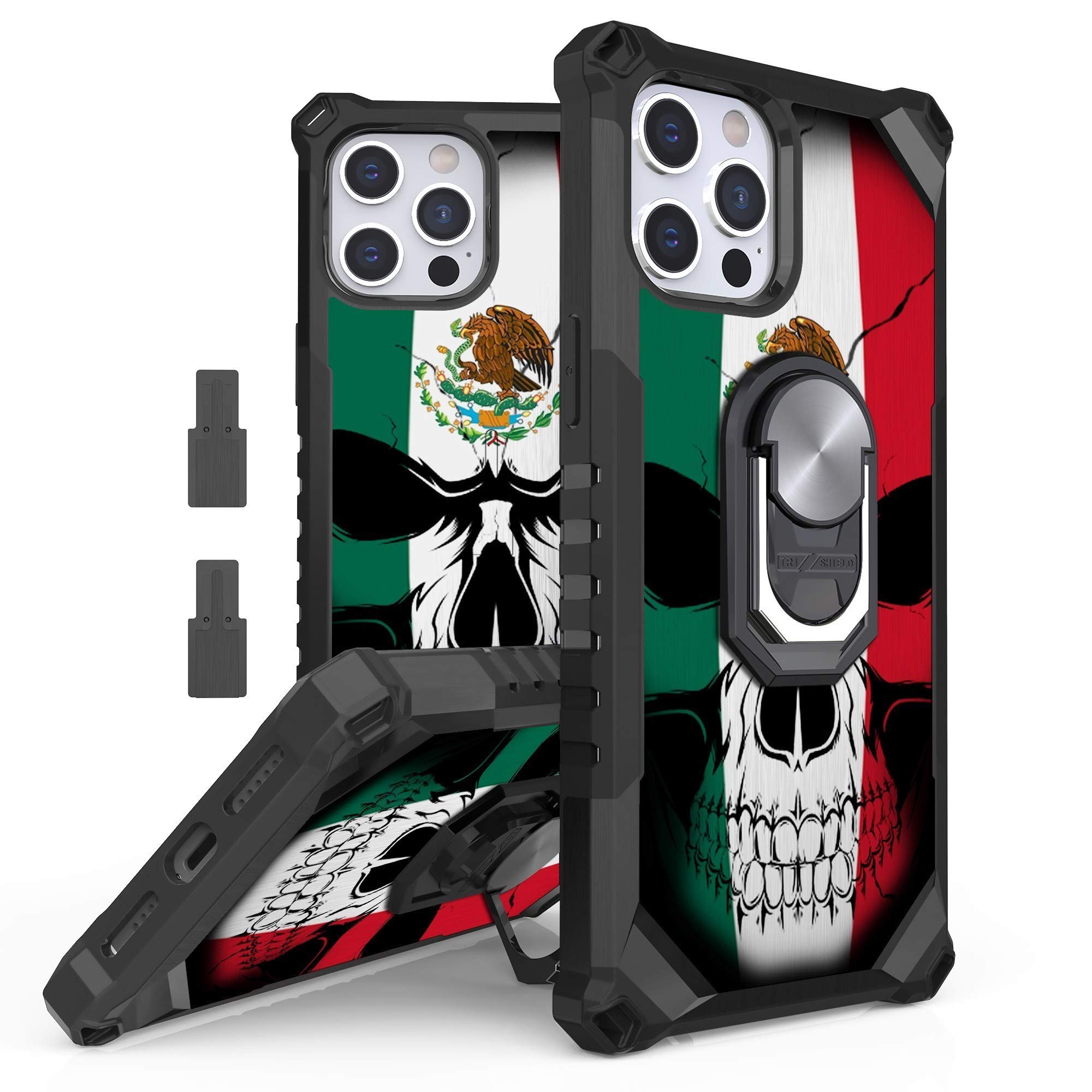 Beyond Cell Tri-Shield Case Compatible with iPhone 12 Pro Max Removable Ring Kickstand Supports Magnetic Car Mount Military Drop Tested Rugged Full Body Shockproof