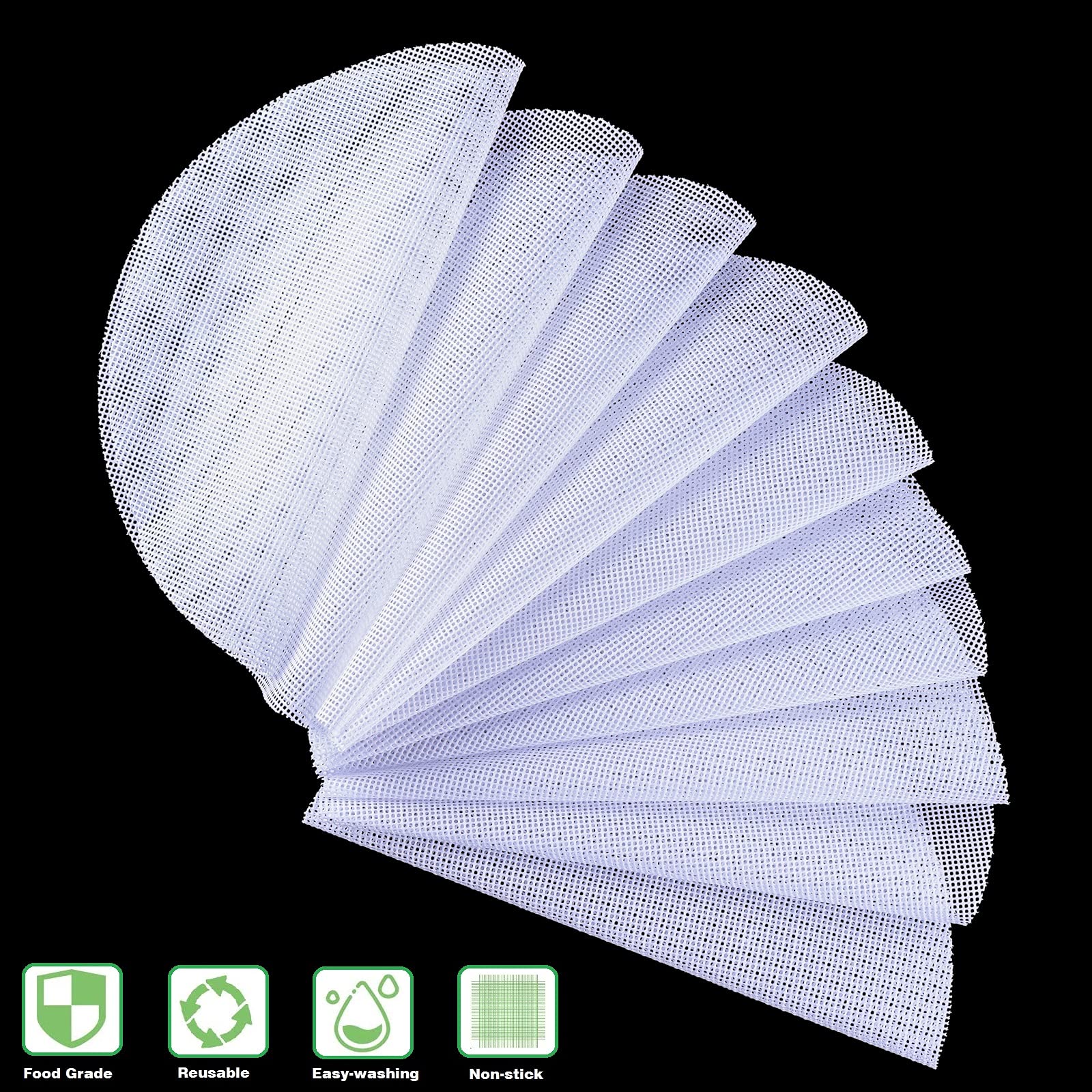 Runde Silikon-Dampfgarer-Einlagen, 33 cm, Antihaft-Silikon-Dampfgarer,  Netzmatte, wiederverwendbar, Bambus-Dampfgarer, Dim Sum Mesh fr Zuhause,  Kche, Kochen (25,4 cm, 33 x 33 cm), 10 Stck : Amazon.de: Kche, Haushalt  & Wohnen