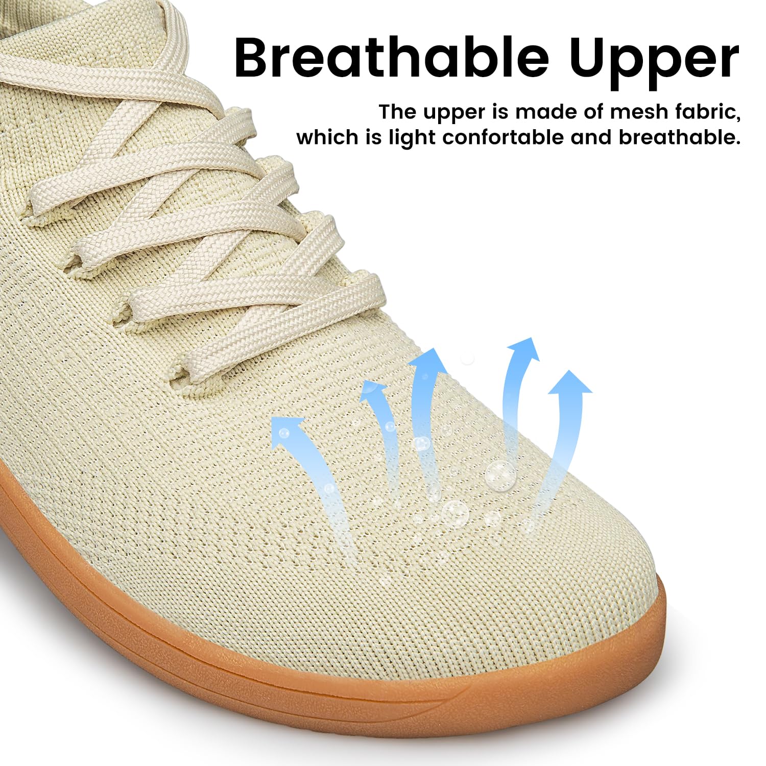 Raoendis Women Barefoot Shoes Wide Toe Box Trainers, Minimalist Wide Fit Trainers Comfortable Walking Sneakers for Trail Running Fitness