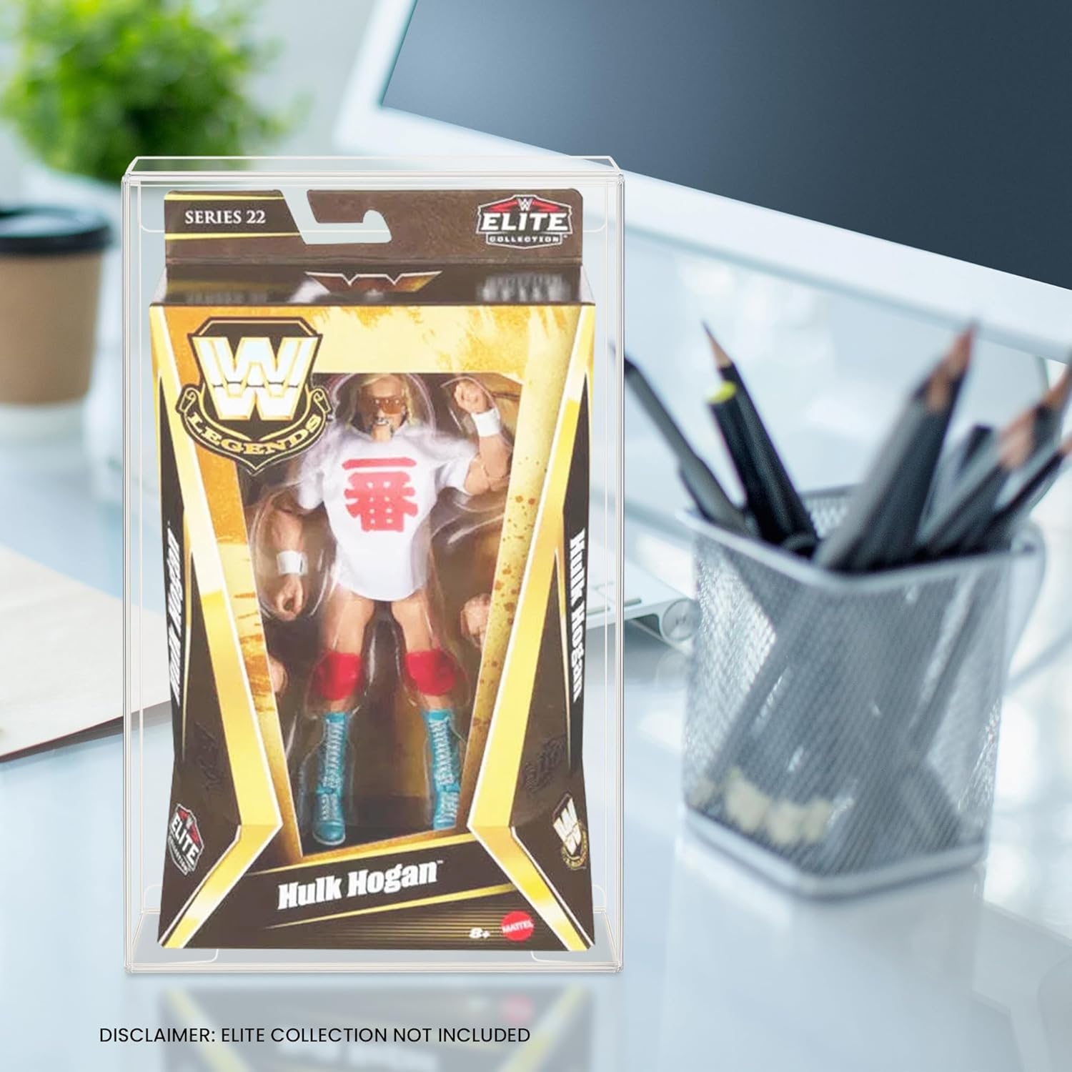 EVORETRO PET Display Case Protector for Mattel WWE Legends Series 22 Action Figure Box - 0.40mm Thick Plastic Cases, Clear Acid-Free Display Boxes for Collectible Storage, Dustproof (10 Pack)