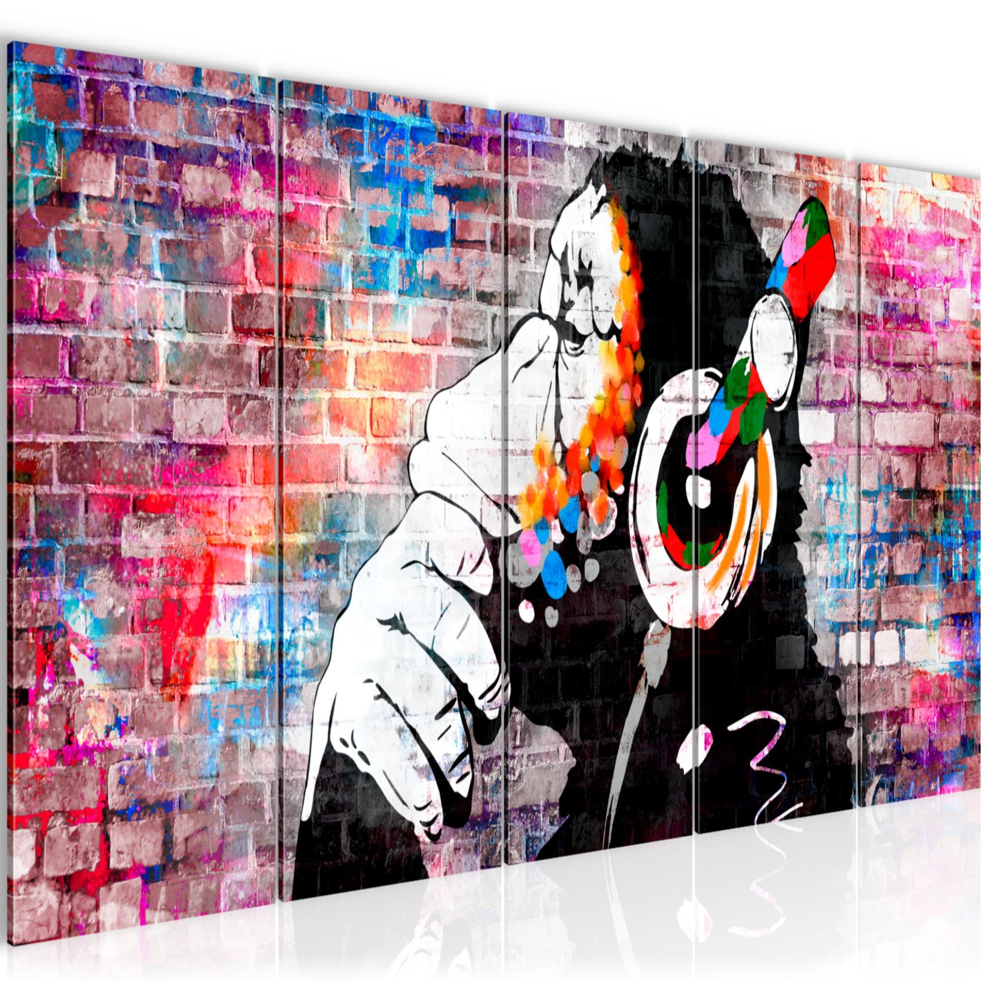 Runa Art Wall Art DJ Monkey Canvas Picture Non-woven Wall Decoration for Living Room and Bedroom 042556c