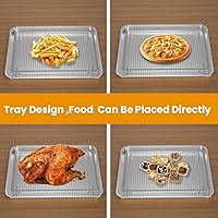 Vista 11 de Stainless Steel Air Fryer Tray Replacement for Cuisinart Air Frye TOA-060 and TOA-065, TOA-70 Deep Fryer Parts & Accessories, 12.4"x11" Baking Sheet