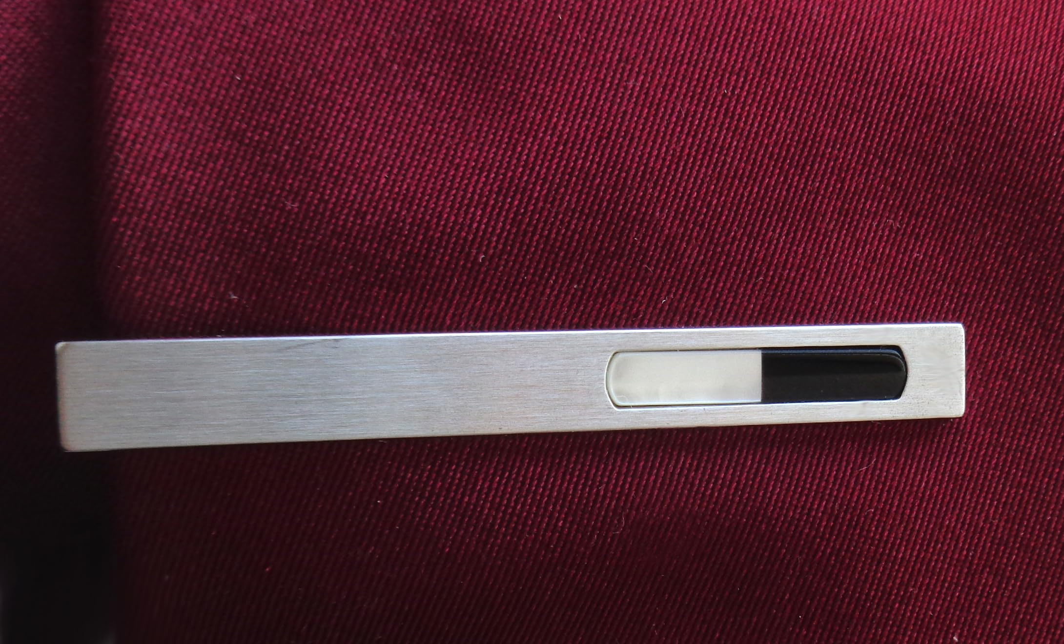 Krawattenschieber 925er Silber Krawattennadel matt + Perlmutt + Acryl ca. 6,6 cm lang m. i. Germany + schwarzer Exklusivbox