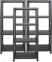 Ondis24 Étagère en plastique 3 x Étagère Étagère pour charges lourdes 60 x 30 x 135 cm