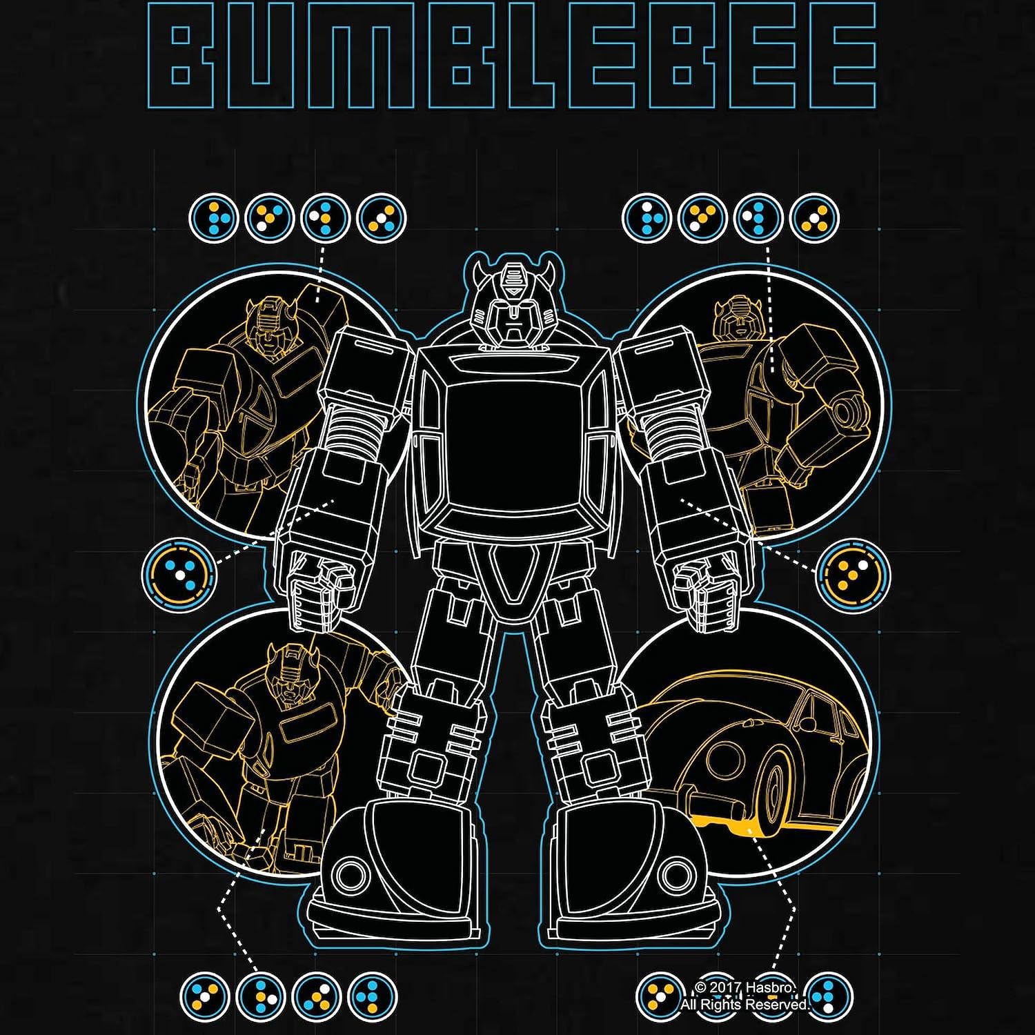 CafePress Transformers Bumblebee Sweatshirt (Dark) Classic Crew Neck Light Sweatshirt