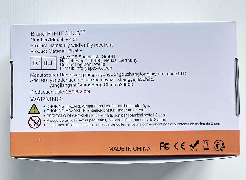 PTHTECHUS Rovarriasztó Ventilátor Szett 4db - Vegyszermentes Légyűző és Szúnyogriasztó Étel Védelmére Kültéri Étkezéshez