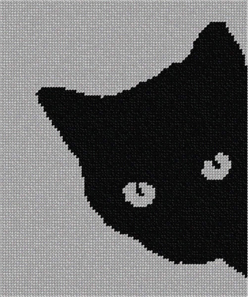 pepita Needlepoint kit: Cat Around Corner, 7" x 8"
