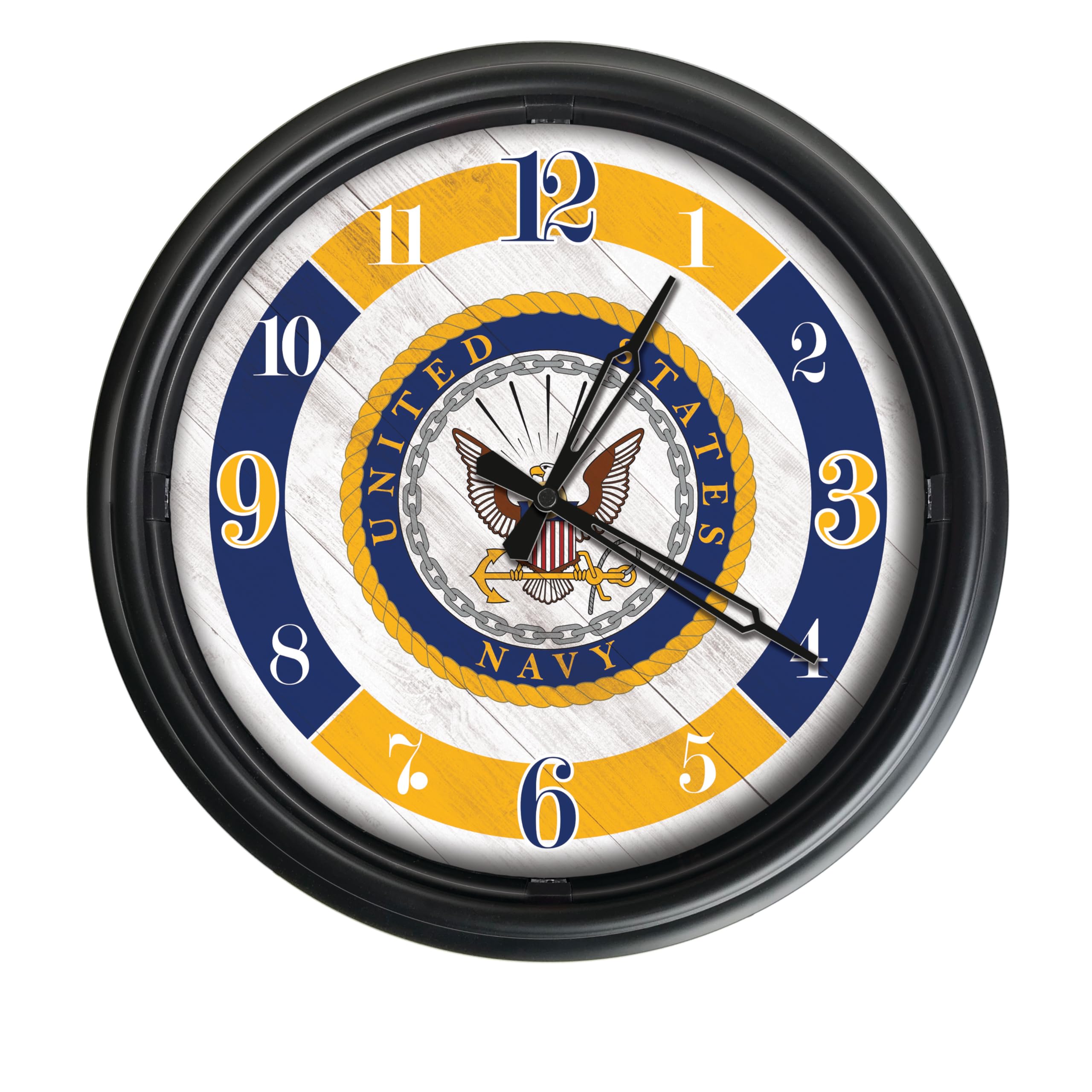Holland Bar Stool Co. United States Navy Indoor/Outdoor LED Wall Clock
