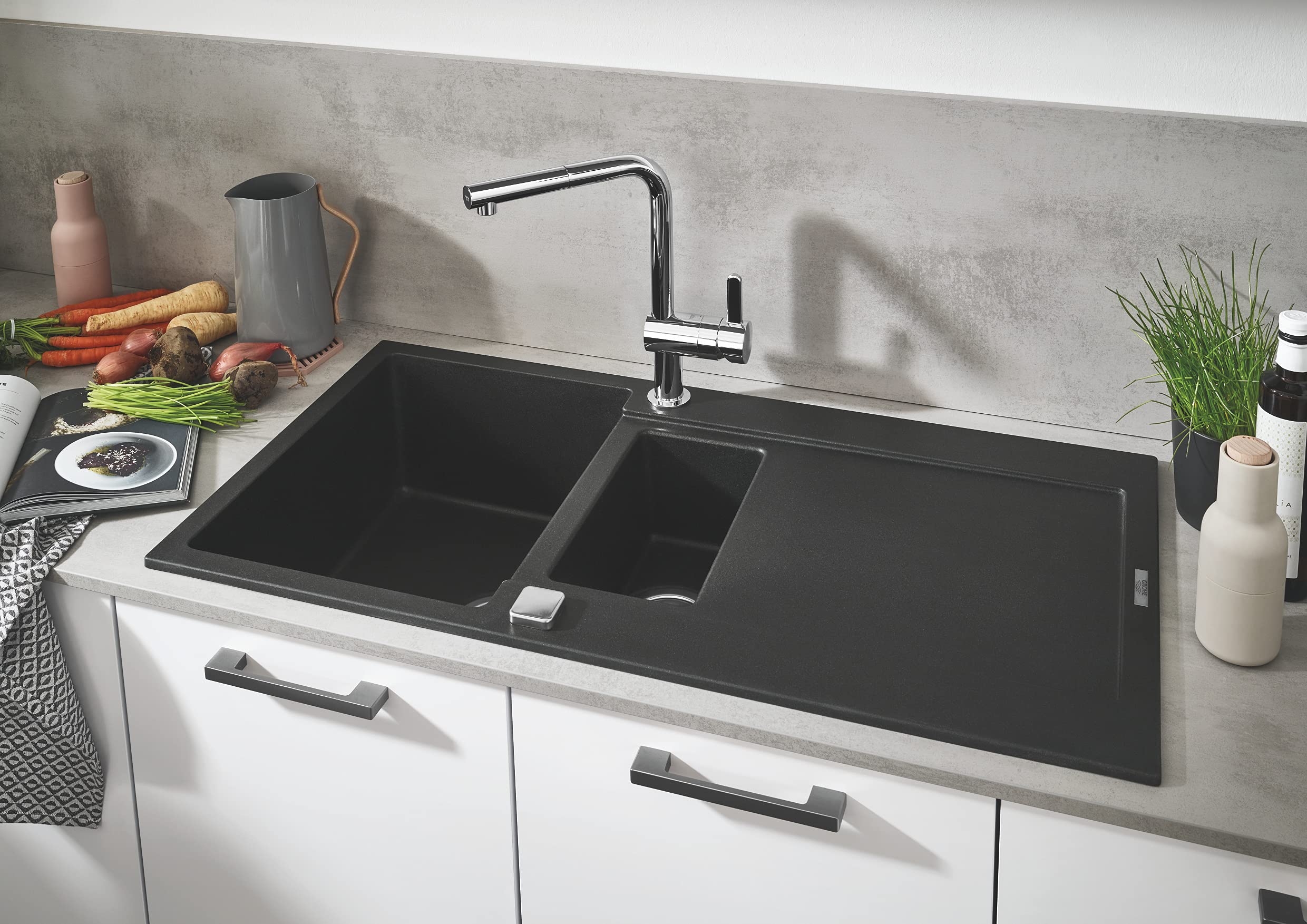 GROHE PLUMBING_FIXTURE, Noir Granite, 60 cm