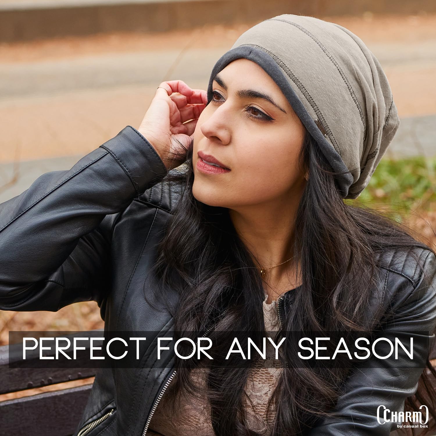 CHARM Männer Rein Leinen Beanie Hut - Frauen Leichte Sommer Mütze Natürlich Stoff Strickmütze