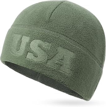 Tactical Fleece Watch Cap, USA Multi-Season Army Military Fleece Beanie, Winter Warm