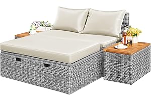 Flamaker Outdoor Rattan Chaise Lounge: Indulge in Ultimate Comfort for Your Outdoor Oasis