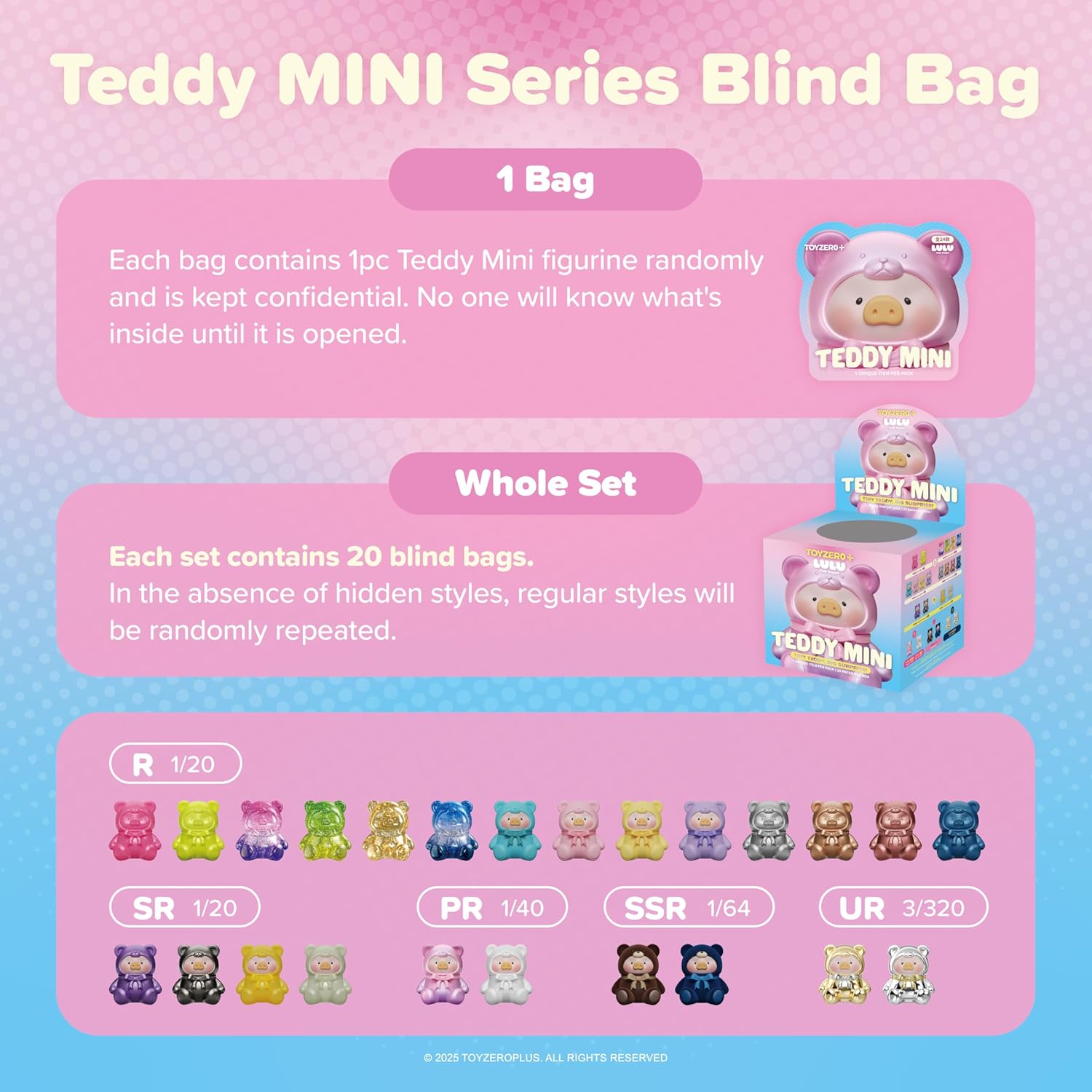Lulu The Piggy Blind Bags -Teddy Mini Blind Bags Mini Figurine Mystery Bags Toys Blind Boxes Cute Animal Figures Collectible Toys Home Desk Decoration, Holiday Birthday Gifts - Image 3